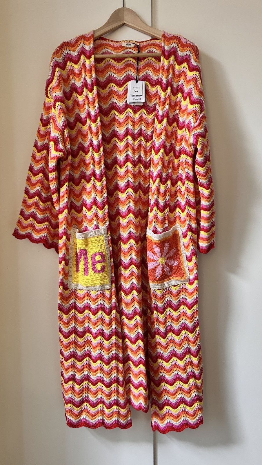 Other Me369 Kimberly Sunshine Long Crochet Cardigan RRP £424, new Size S / US 4 / IT 40 - 1 Thumbnail