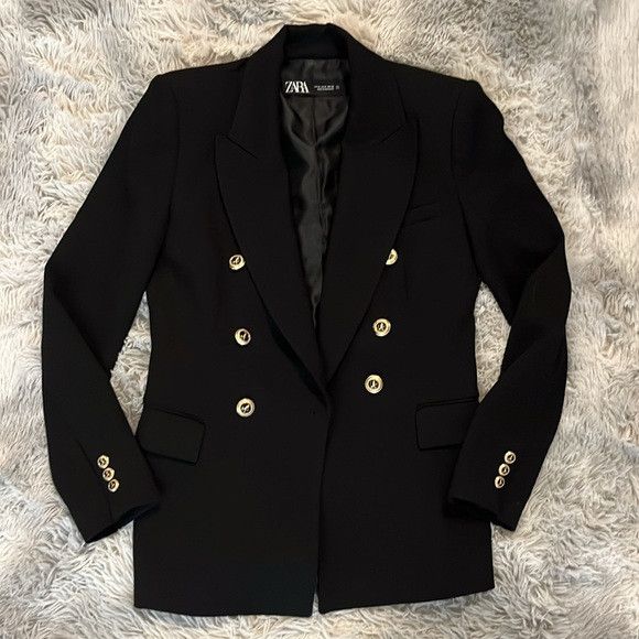 Zara Zara Double Breasted Blazer with Gold Buttons. Size M Size M / US 6-8 / IT 42-44 - 7 Thumbnail