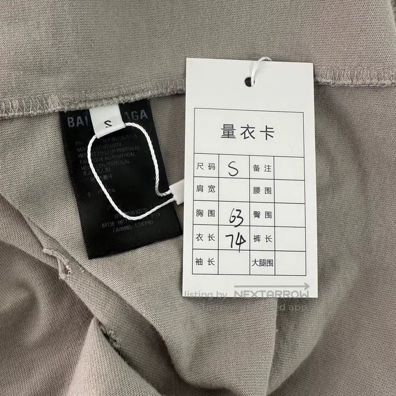 Balenciaga Balenciaga Solid color blurred letter print ripped round n Size US S / EU 44-46 / 1 - 5 Thumbnail