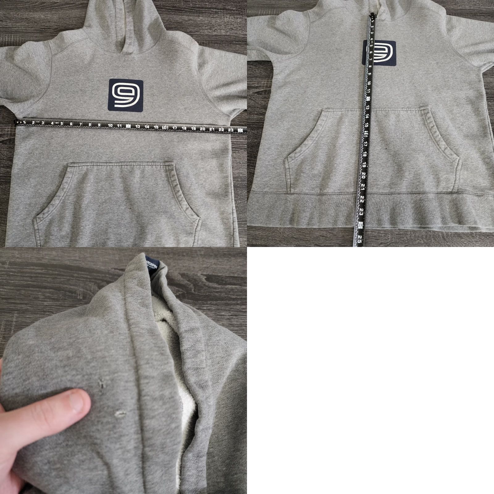 Abercrombie & Fitch VINTAGE Abercrombie & Fitch Hoodie Mens M Gray Gym Issue Skater Surf Grunge Pullover Size US M / EU 48-50 / 2 - 8 Thumbnail