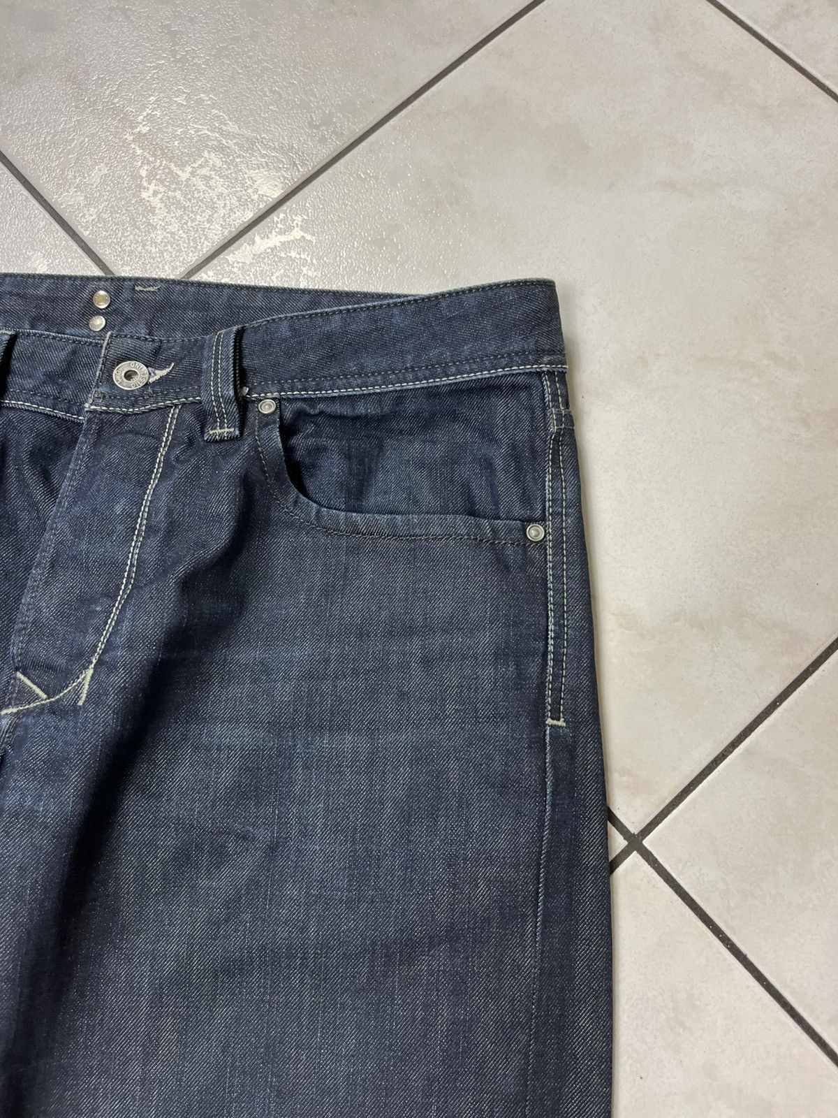 Diesel × Vintage Vintage Diesel larkee y2k waxed denim jeans pants goth navy Size US 32 / EU 48 - 7 Thumbnail
