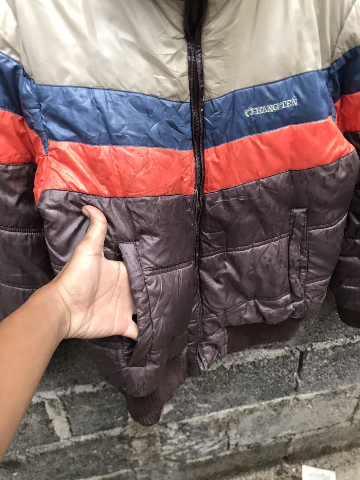 Hang Ten ⚡️Vintage Hang Ten Natural Surf Puffer Bomber Jacket Size US M / EU 48-50 / 2 - 4 Thumbnail