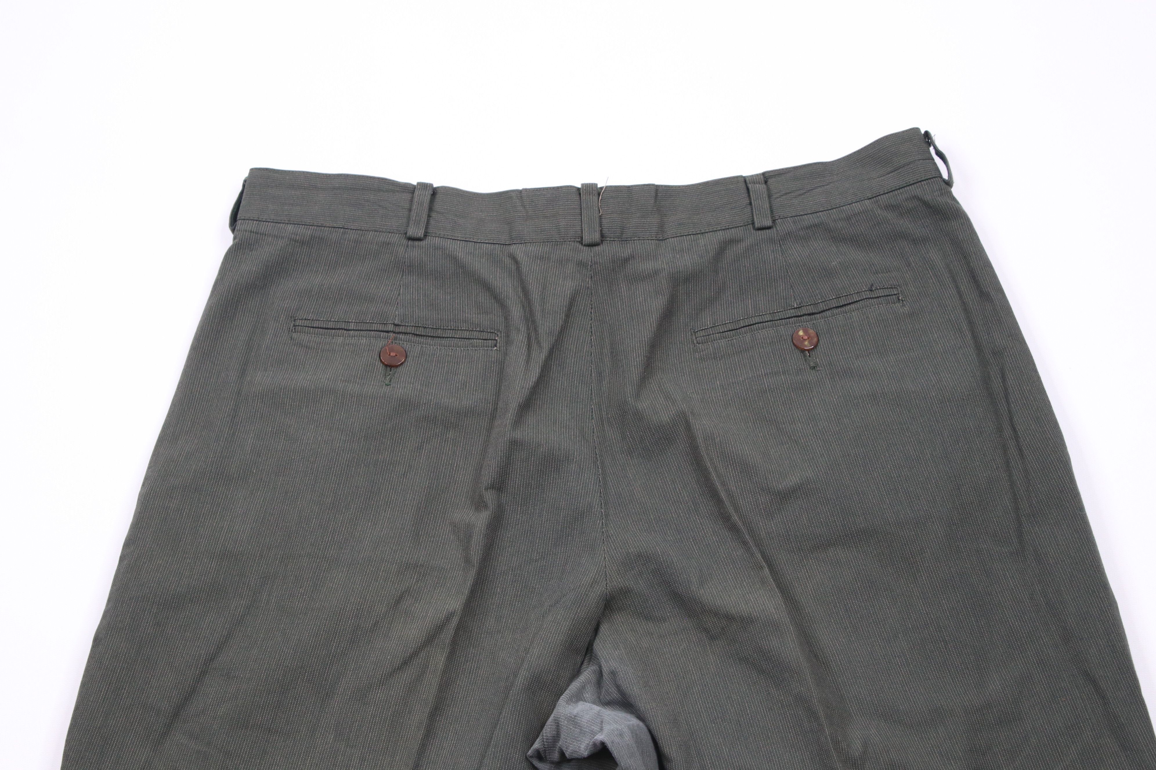 Perry Ellis Vintage 90s Perry Ellis Pinstriped Wide Leg Chino Pants Size US 34 / EU 50 - 9 Thumbnail