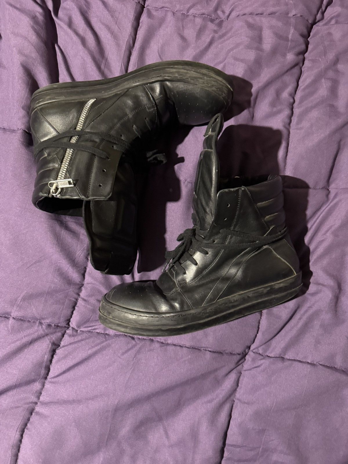 Rick Owens rick owen geobaskets triple black Size US 9 / EU 42 - 1 Thumbnail