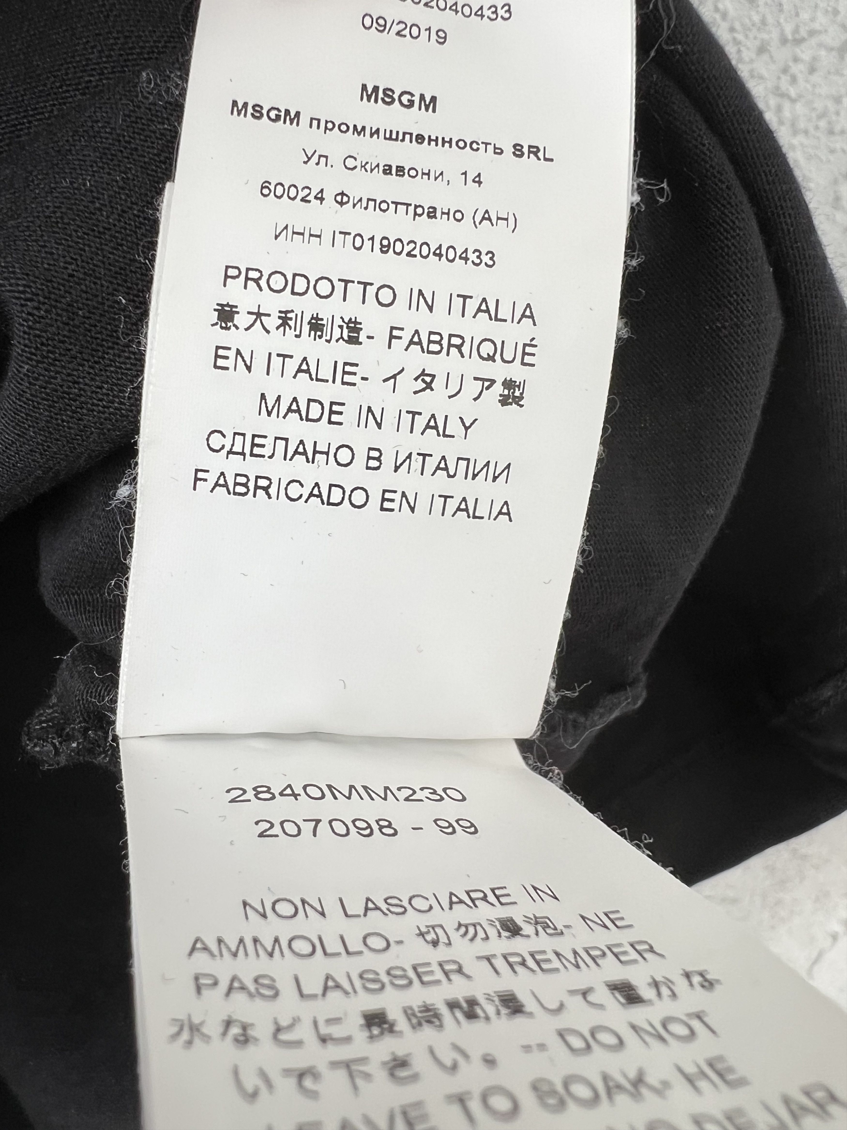 MSGM MSGM T-shirt S Size US S / EU 44-46 / 1 - 6 Thumbnail