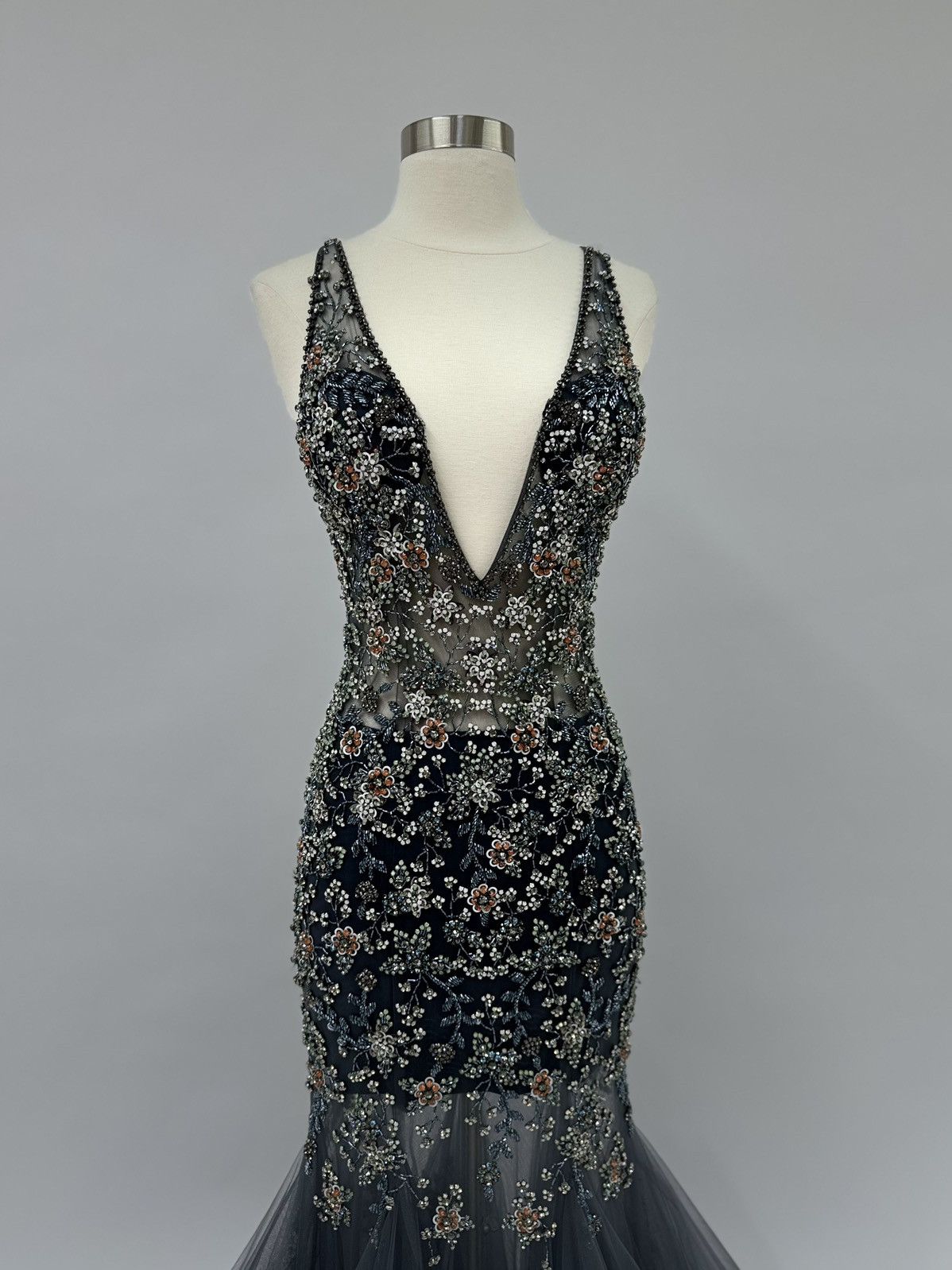 Other Brand New US 4 Jovani Maxi Beaded Evening Gown Size S / US 4 / IT 40 - 5 Thumbnail