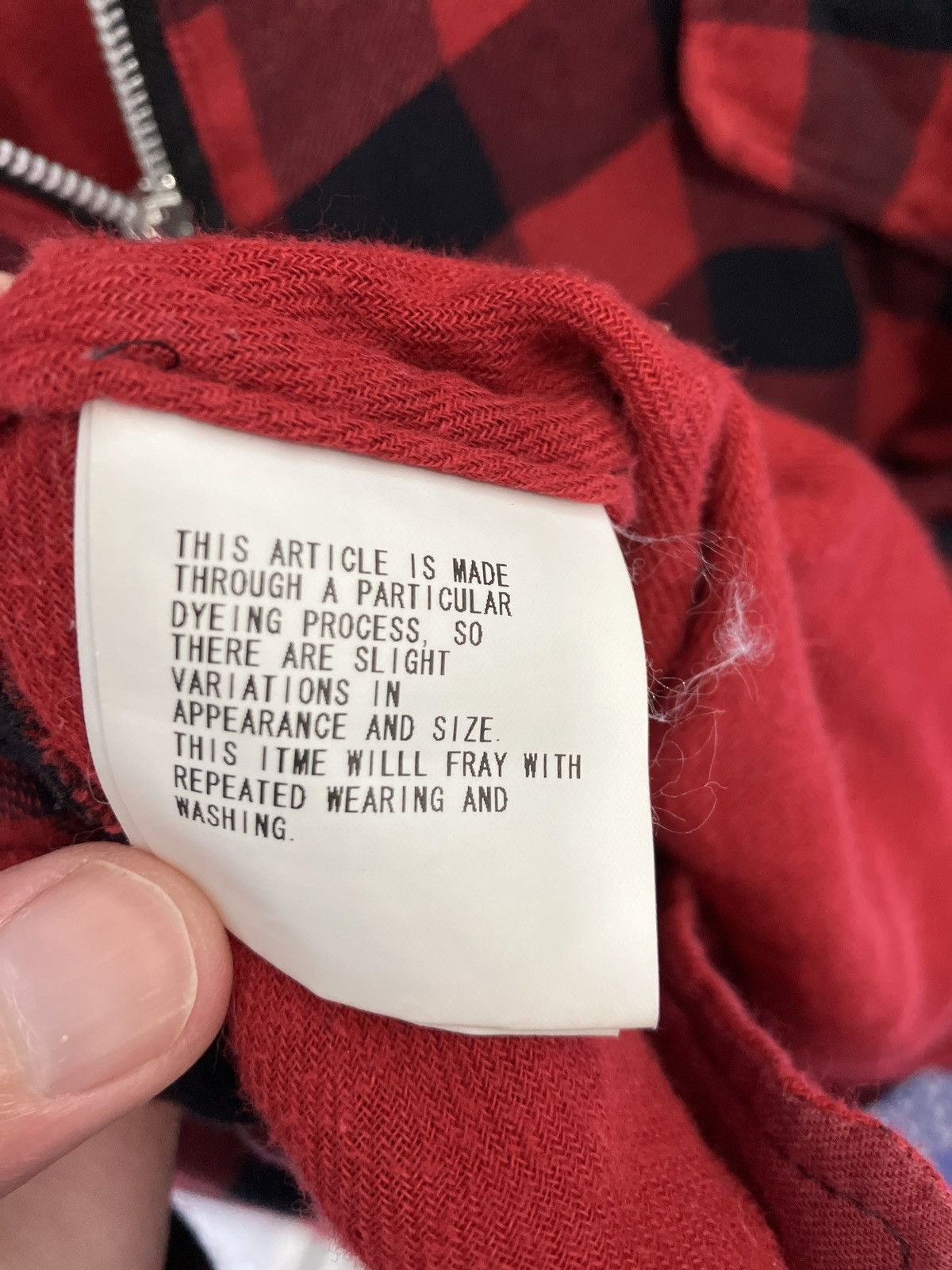 Undercover SS2006 Zamiang patch flannel hooded anorak Size US L / EU 52-54 / 3 - 7 Thumbnail