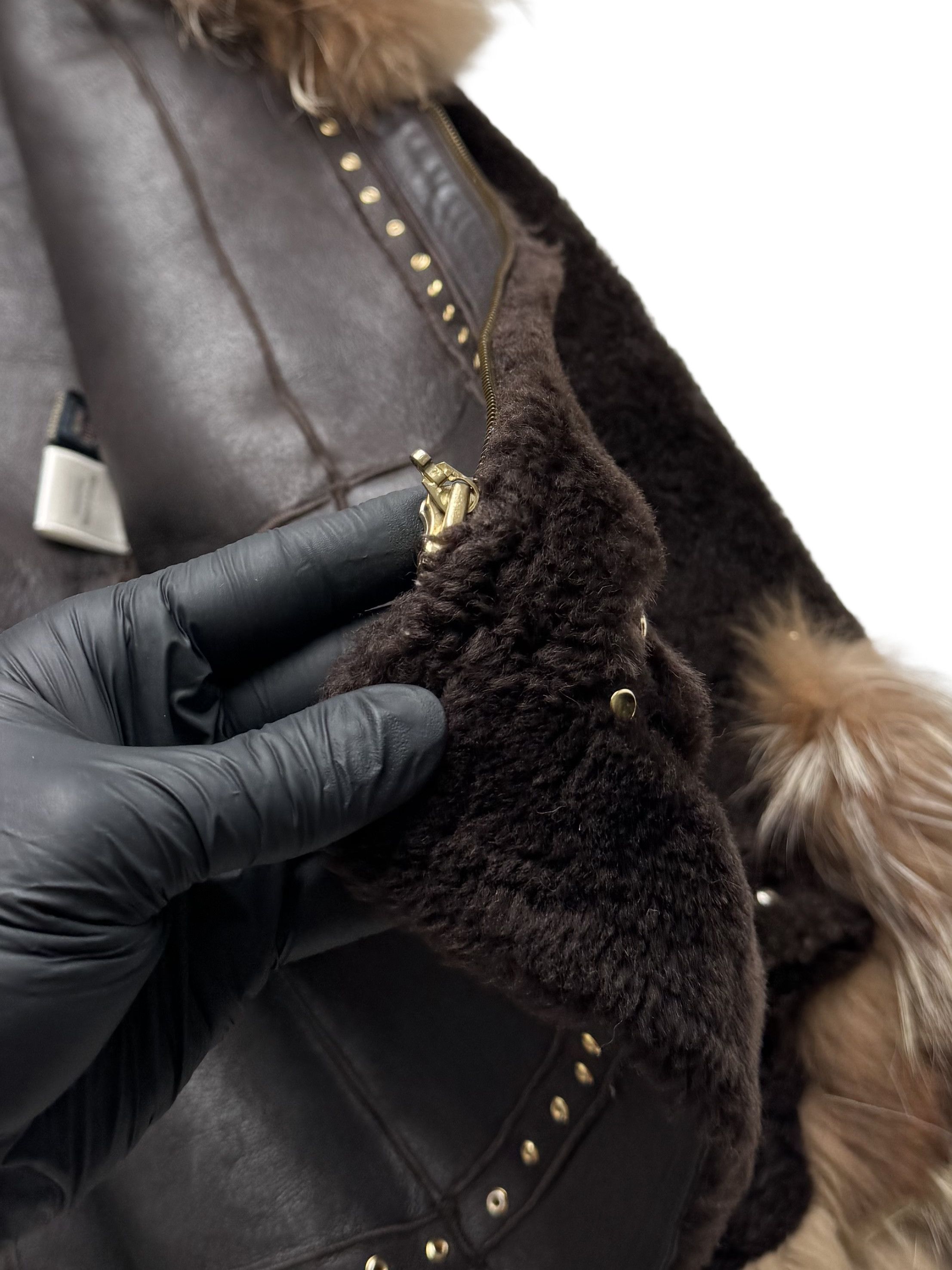Japanese Brand Vintage Real Leather/Sheepskin Jacket With Real Fur Details Size M / US 6-8 / IT 42-44 - 12 Thumbnail
