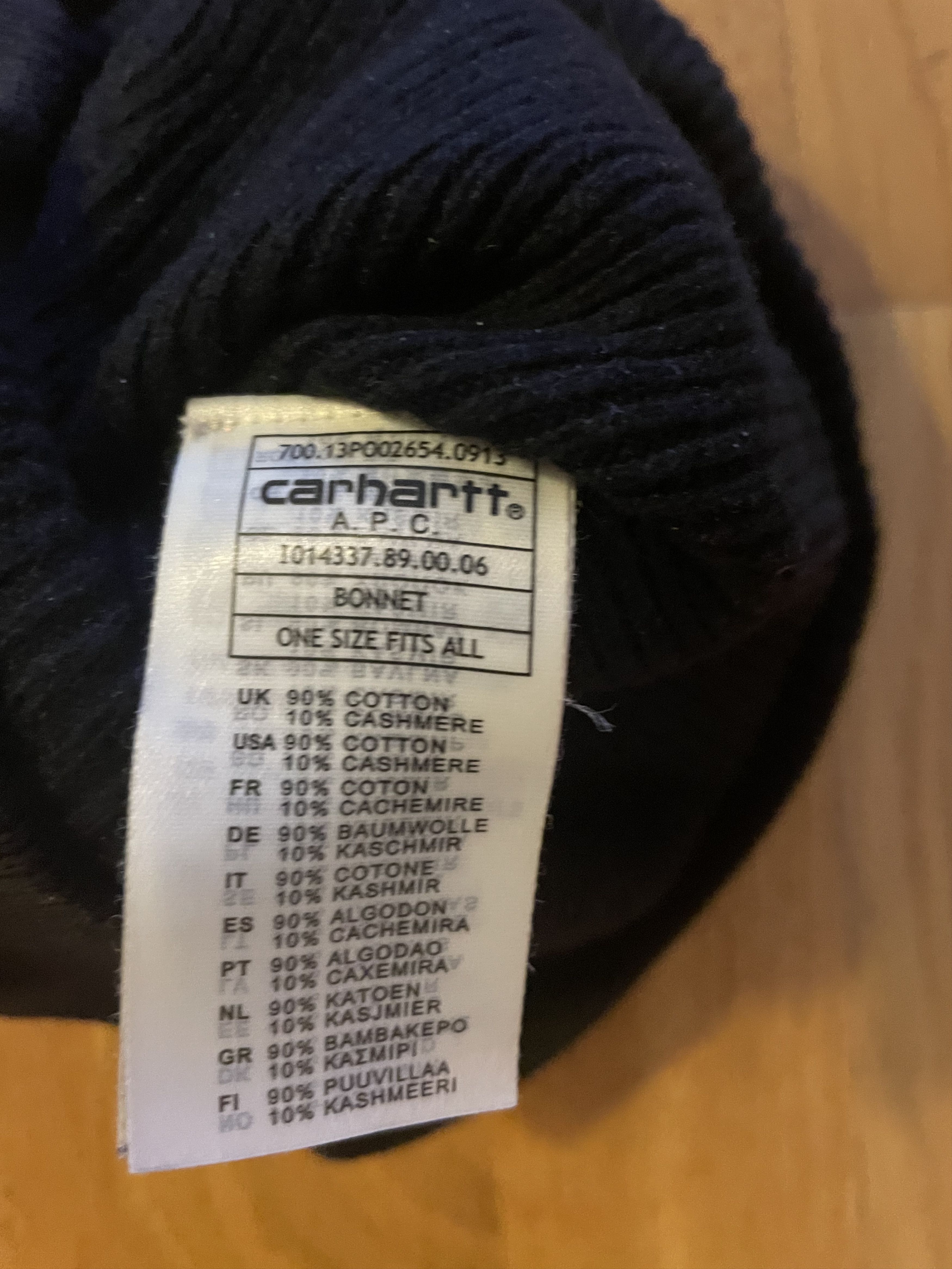 A.P.C. × Carhartt Wip APC x Carhartt Cashmere Blend Watch Beanie Size ONE SIZE - 3 Thumbnail