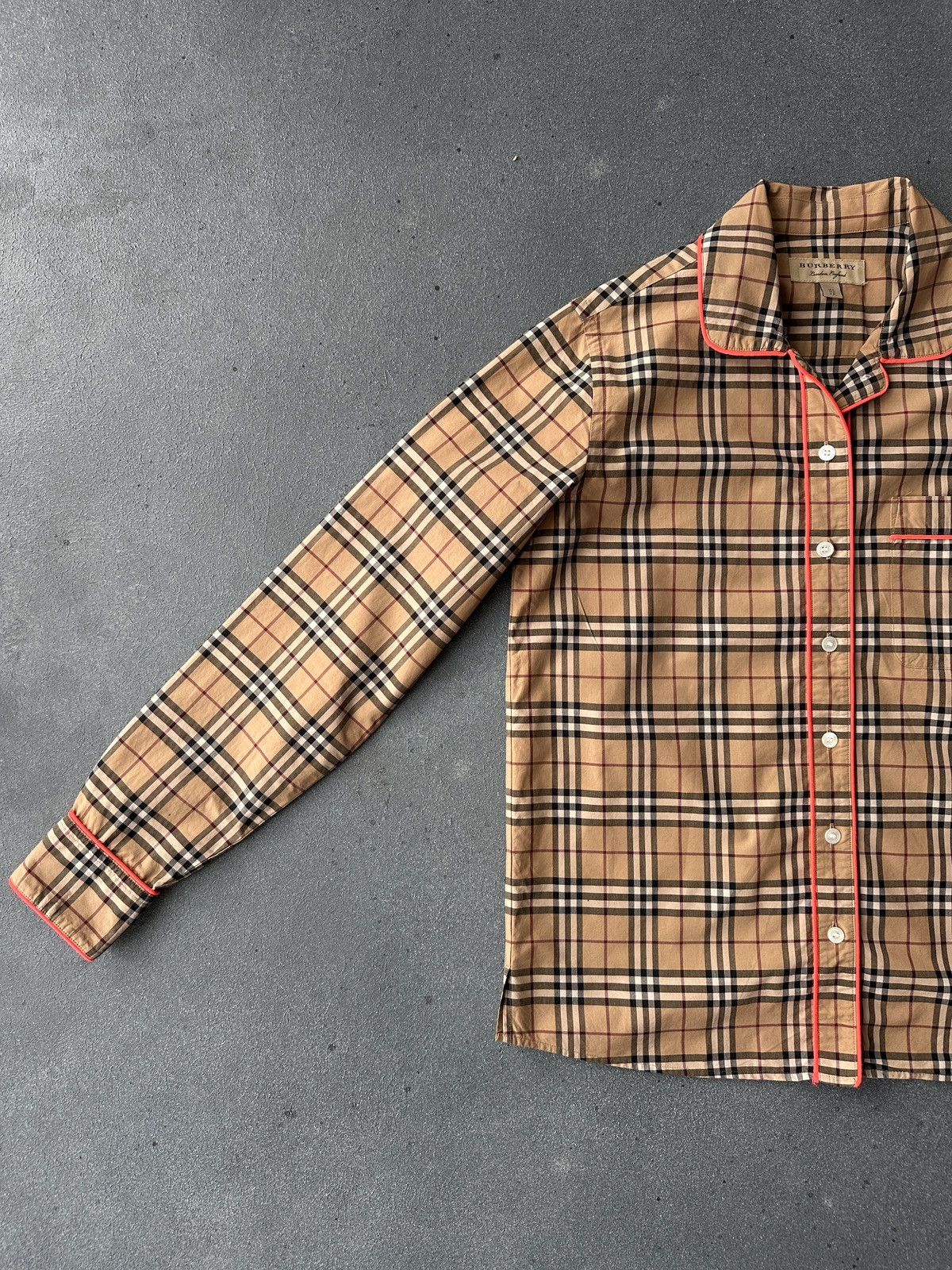Burberry BURBERRY Fluo Piping Nova Check Long Sleeve Shirt Size XS-S Size XS / US 0-2 / IT 36-38 - 4 Thumbnail