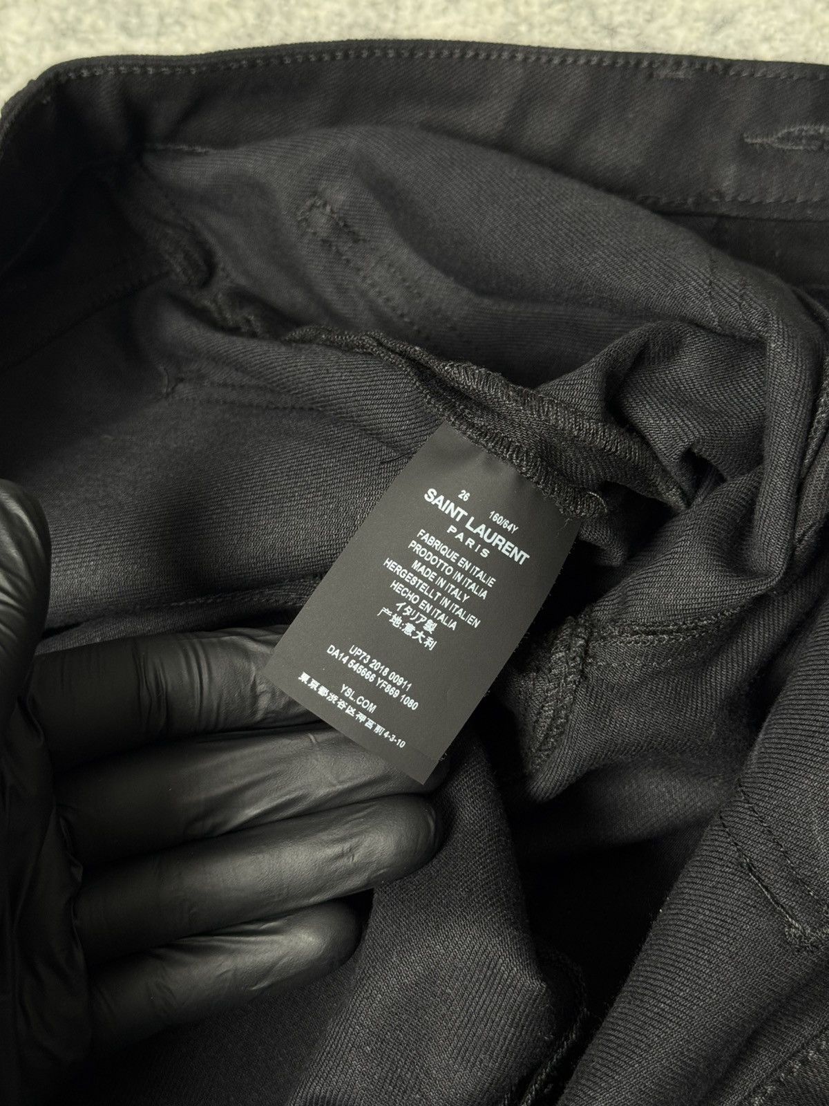 Saint Laurent Paris Saint Laurent Paris Used Black HW D27 Flared Denim Size 26" / US 2 / IT 38 - 12 Thumbnail