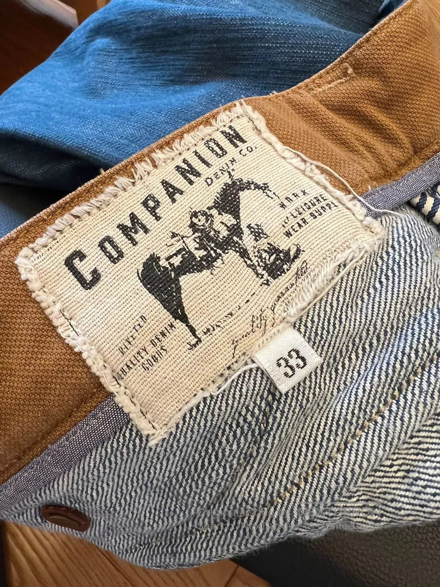 Companion Denim Companion Jan04KN Slubby Green Slim Straight Jeans. Size US 33 - 4 Thumbnail