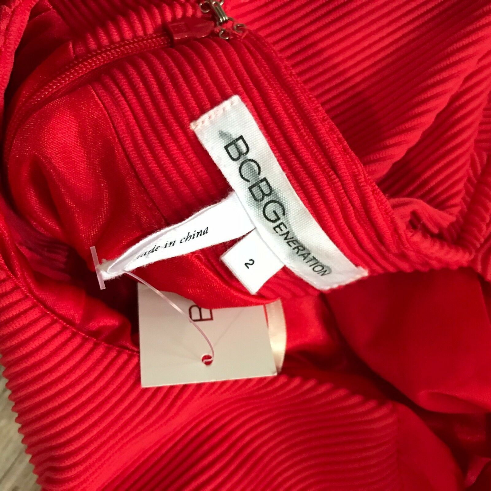 BCBGeneration Womens Dress Size 2 Red Empire Waist Mini NEW