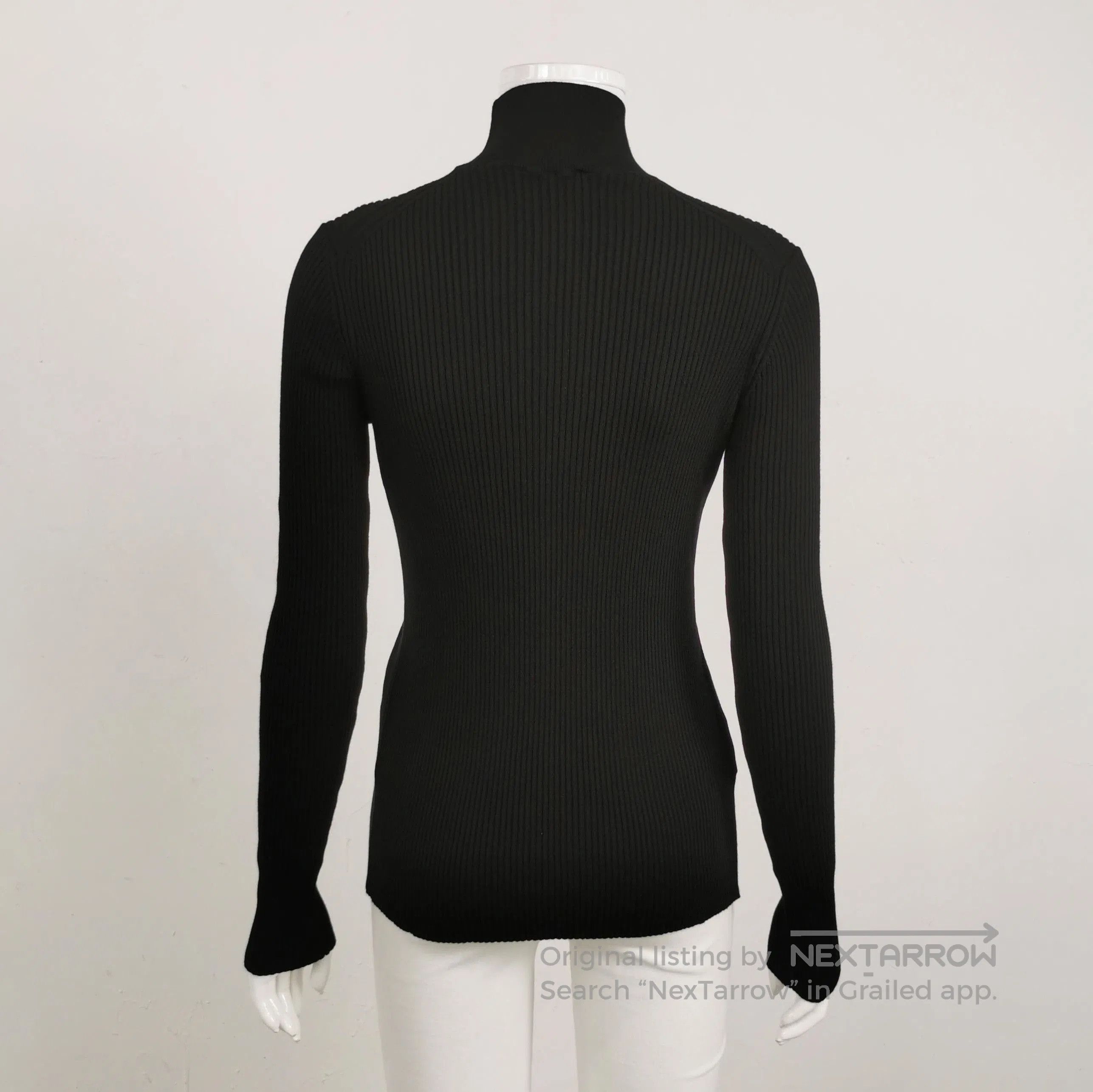Prada Prada Black Cotton Turtleneck Long Sleeve Sweater . Size S / US 4 / IT 40 - 2 Thumbnail