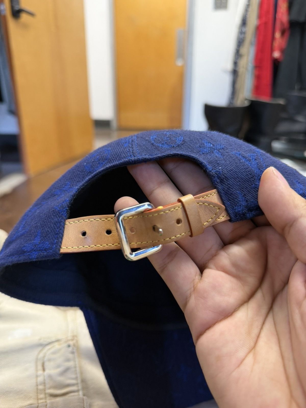 Louis Vuitton Louis Vuitton Blue Monogram Essential Cap Size ONE SIZE - 3 Thumbnail