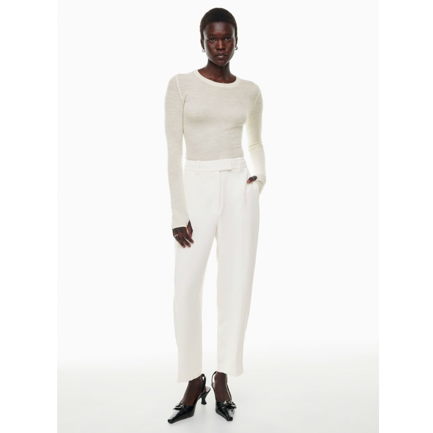 Aritzia NWT ARITZIA Wilfred Amaru Pant Pants - Light Birch 4 Reg. Size 27" / US 4 / IT 40 - 1 Thumbnail