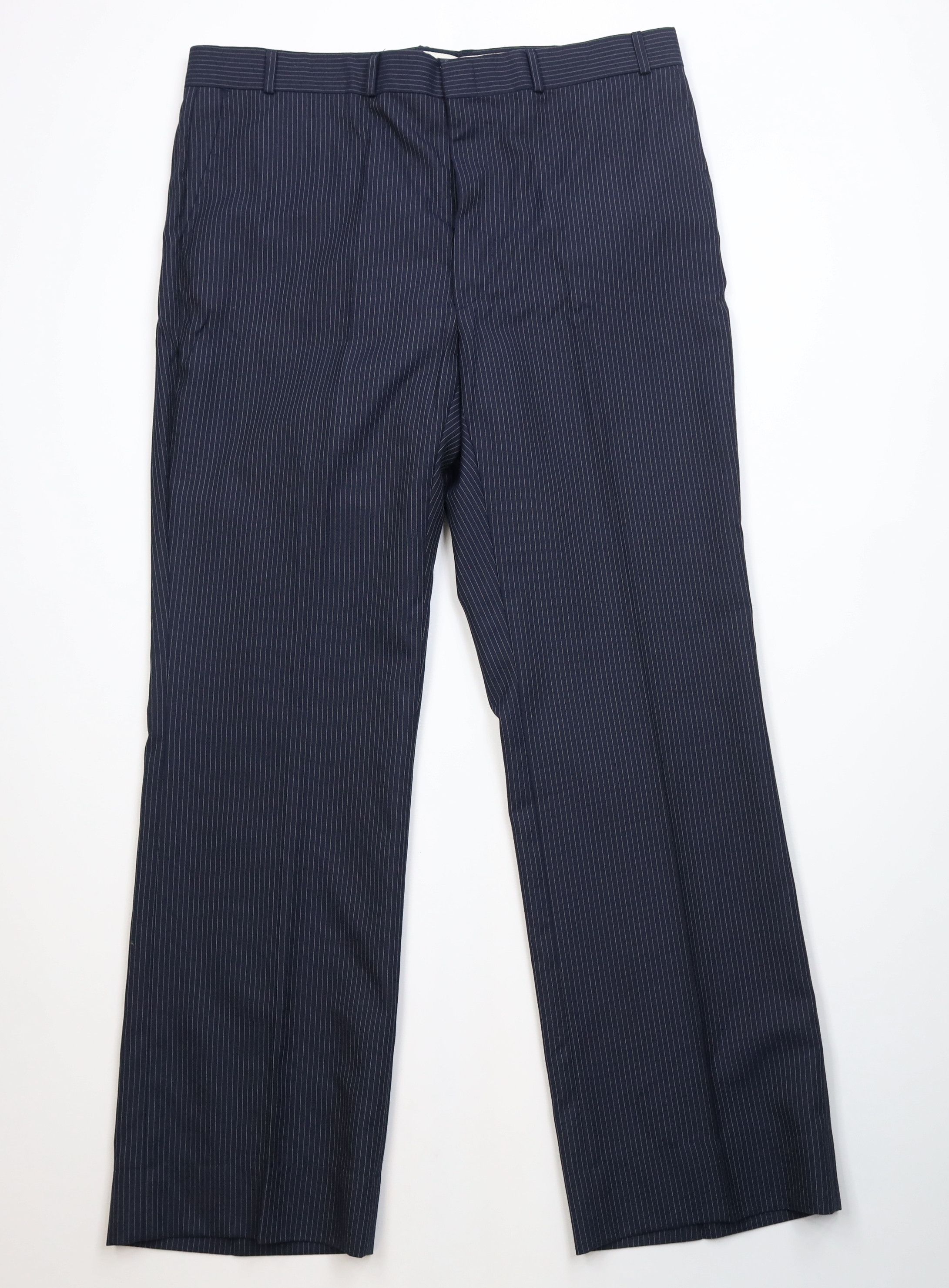 Vintage Vintage 70s Streetwear 3 Piece Pinstriped Suit Wedding Size 46L - 14 Thumbnail