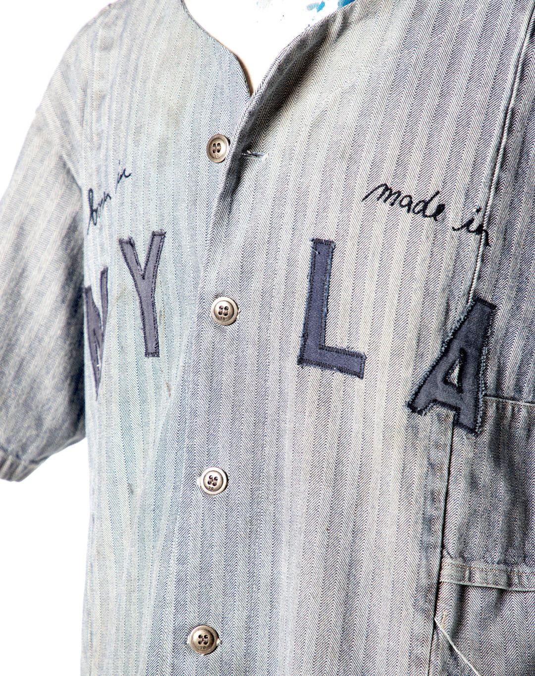 Greg Lauren $1250 Greg Lauren Engineer Baseball Shirt Size US XXL / EU 58 / 5 - 6 Thumbnail