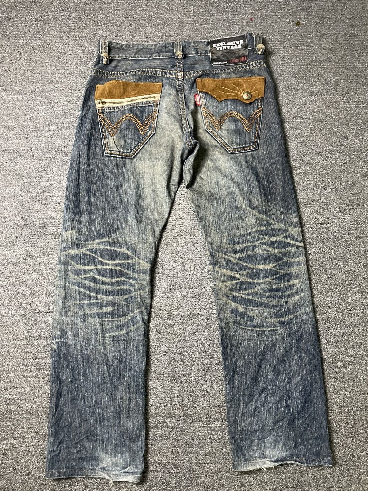 Edwin × Vintage Vintage EDWIN Distressed Denim Ripped Jeans (103) Size US 32 / EU 48 - 7 Thumbnail