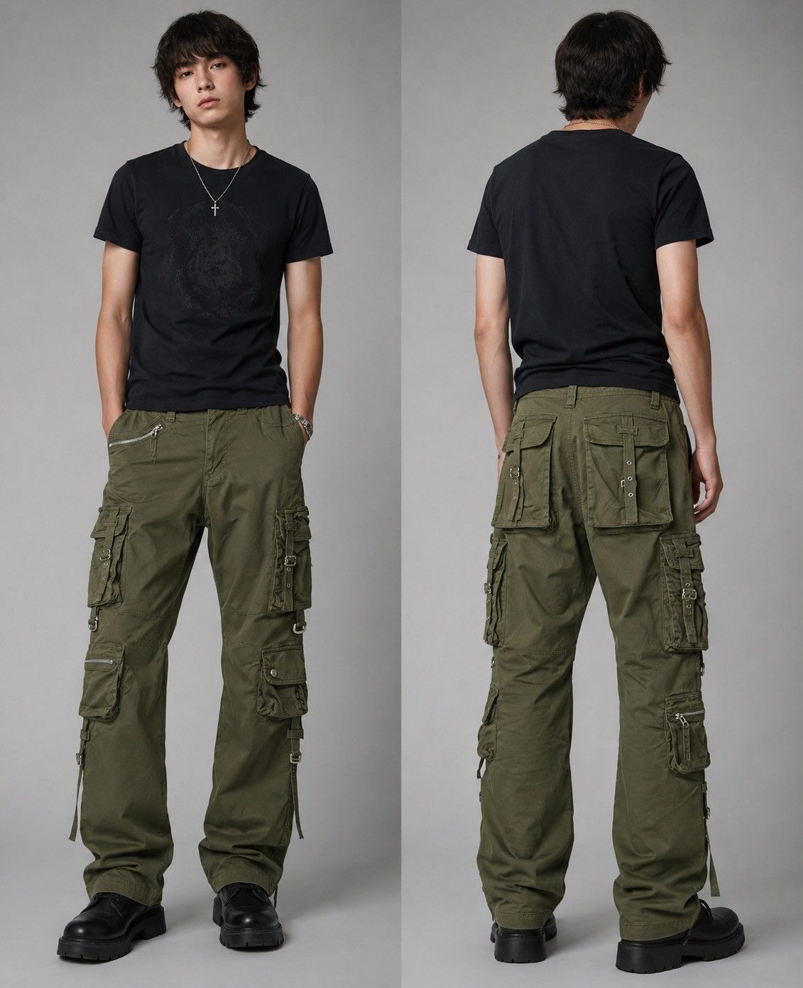 Japanese Brand Rare💥 Japanese Modern Lovers Lowrise Unisex Cargo Pants Size US 30 / EU 46 - 1 Thumbnail