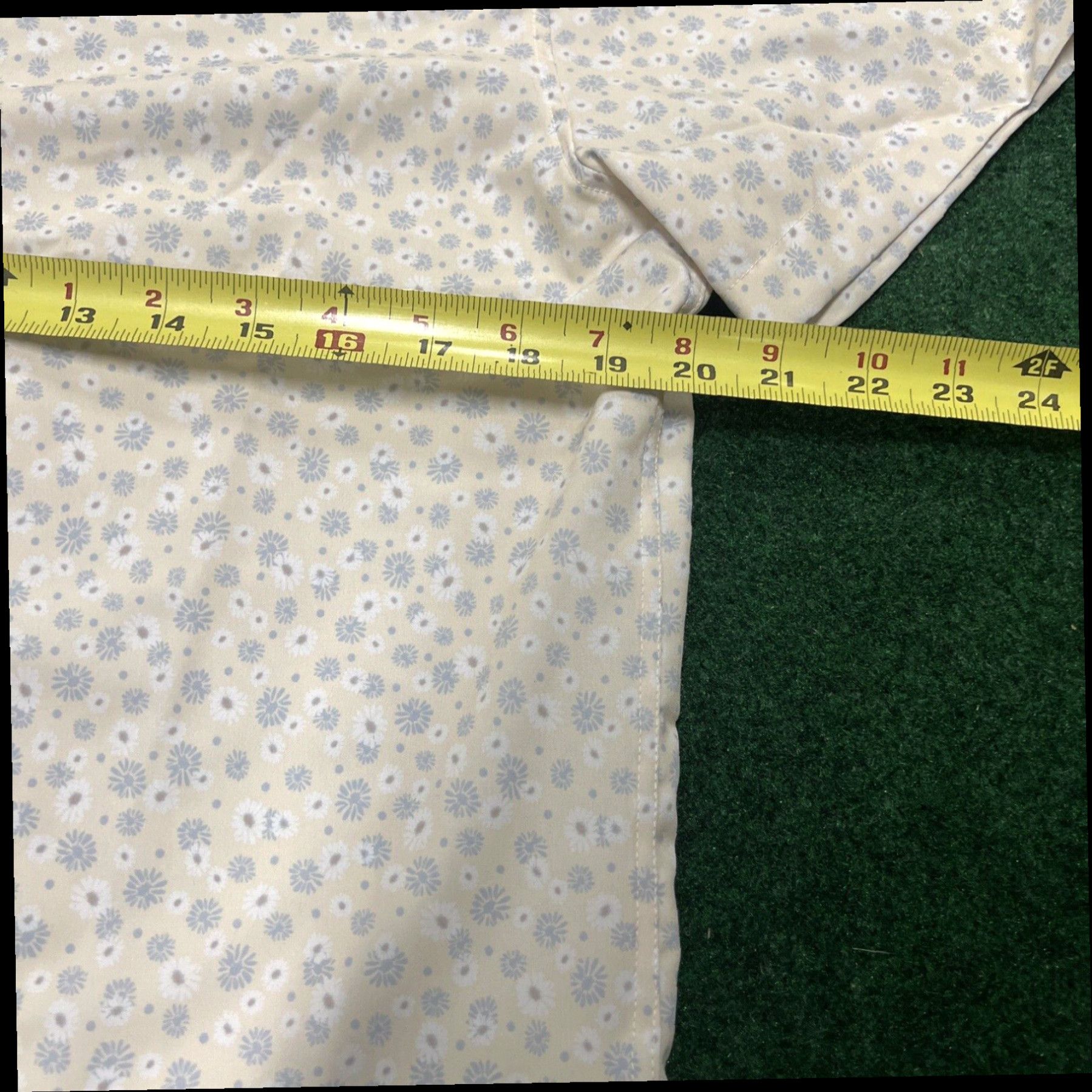 Vintage Cactus Man Ricky Singh Shirt Mens Medium Slim Fit Spotted Flowers Beige Yellow Size US M / EU 48-50 / 2 - 6 Thumbnail