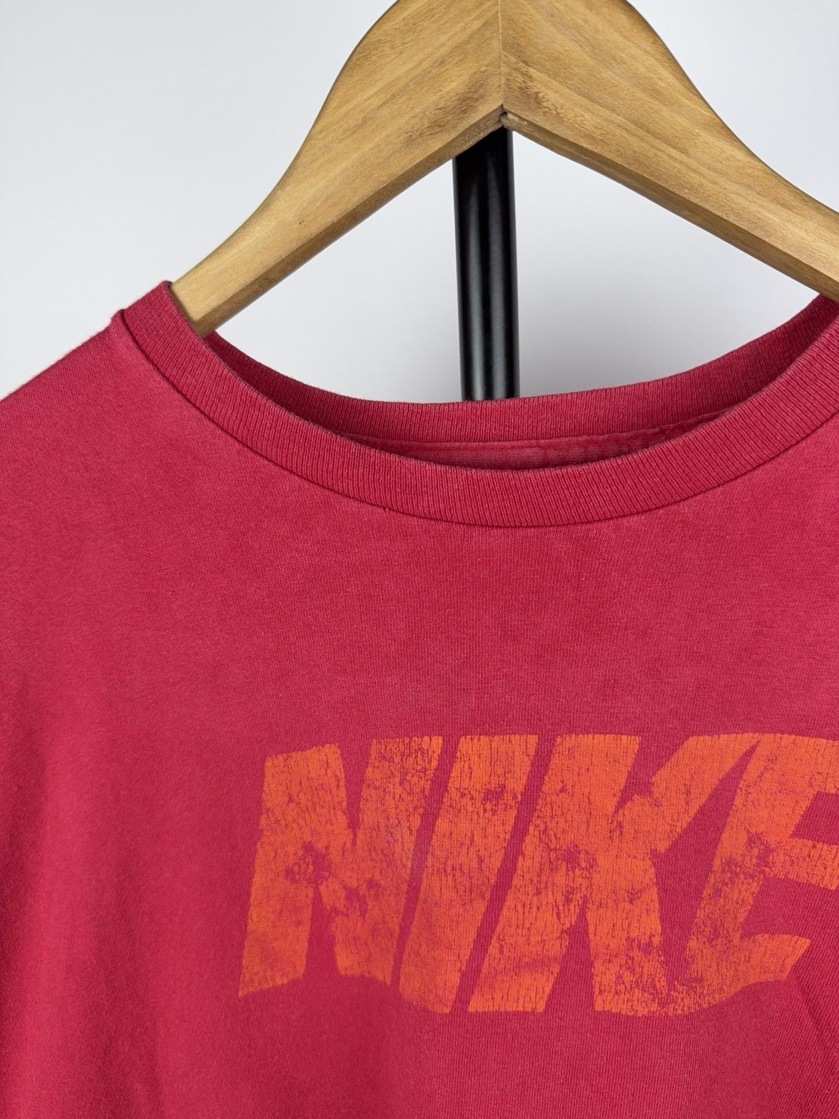 Nike × Nike ACG × Vintage Vintage Nike Red Faded T-Shirt Made in USA 90s Style Size US XL / EU 56 / 4 - 4 Thumbnail
