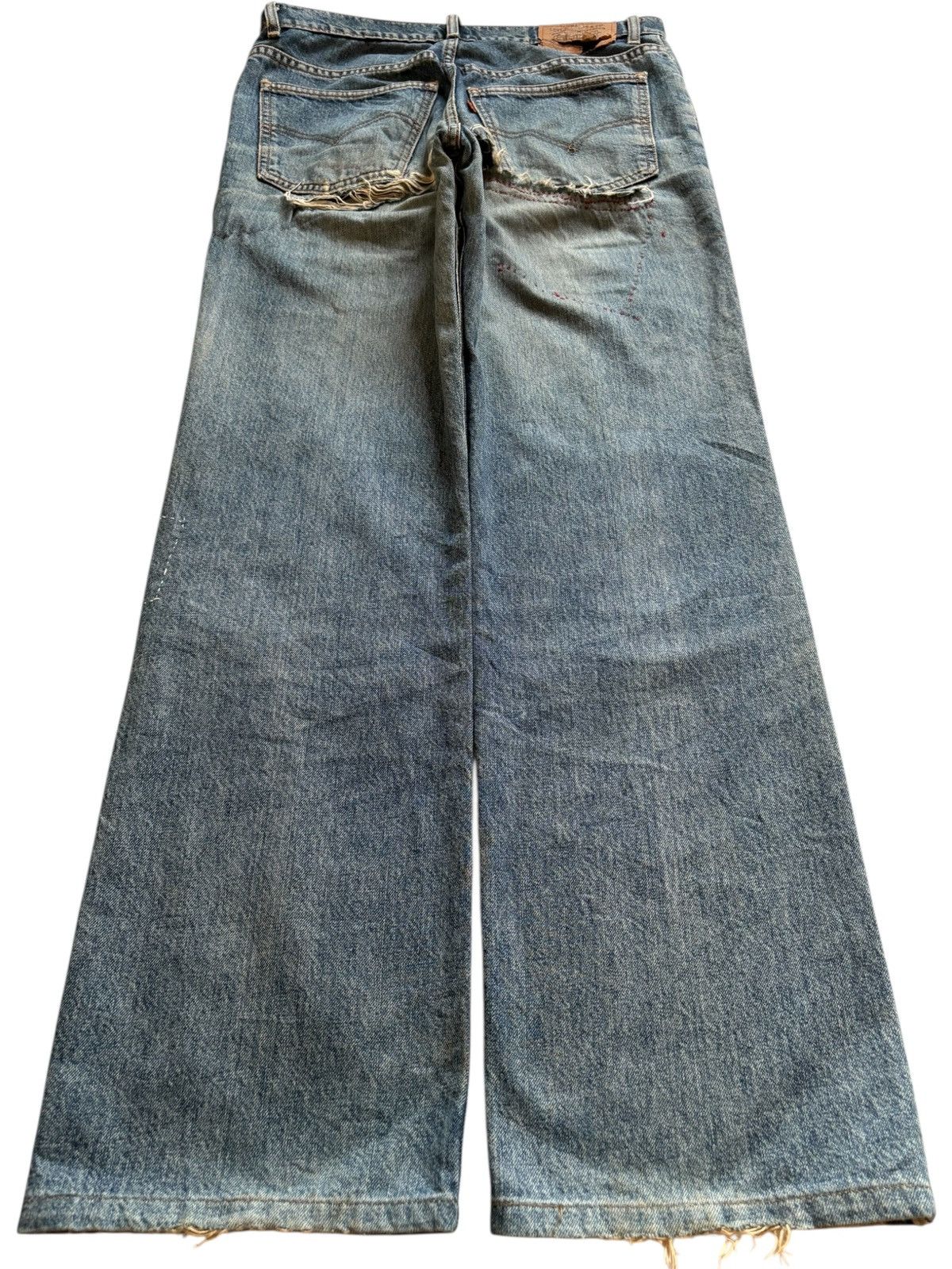 LVC × Levi's × Levi's Vintage Clothing Vintage 90s Levis 505 Orange Tab Patch Distressed Baggy Jean Size US 32 / EU 48 - 2 Thumbnail