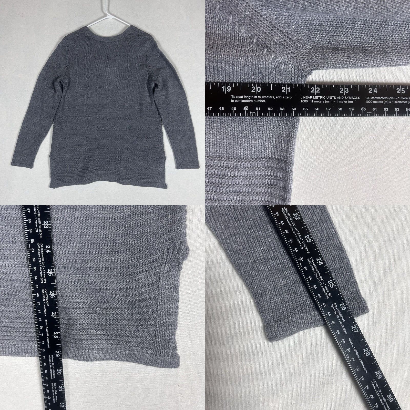 Croft & Barrow Croft & Barrow Womens Knit V-Neck Sweater L Long Sleeve NWT Gray Accents: Breathable Lightweight Pullover Knit 100% Acrylic Size L / US 10 / IT 46 - 8 Thumbnail