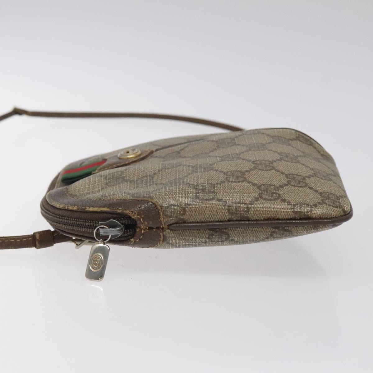 Gucci GUCCI GG Supreme Web Sherry Line Shoulder Bag Pvc Beige 904 Size ONE SIZE - 5 Thumbnail
