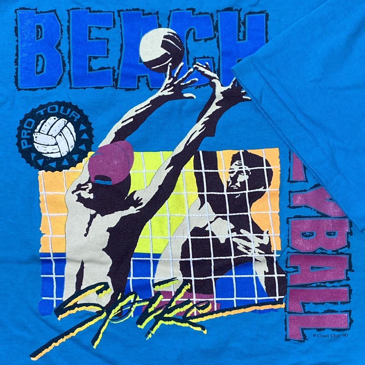 Other Vintage Beach Volleyball 1990 Blue Sports Tee Size Large Size US L / EU 52-54 / 3 - 3 Thumbnail