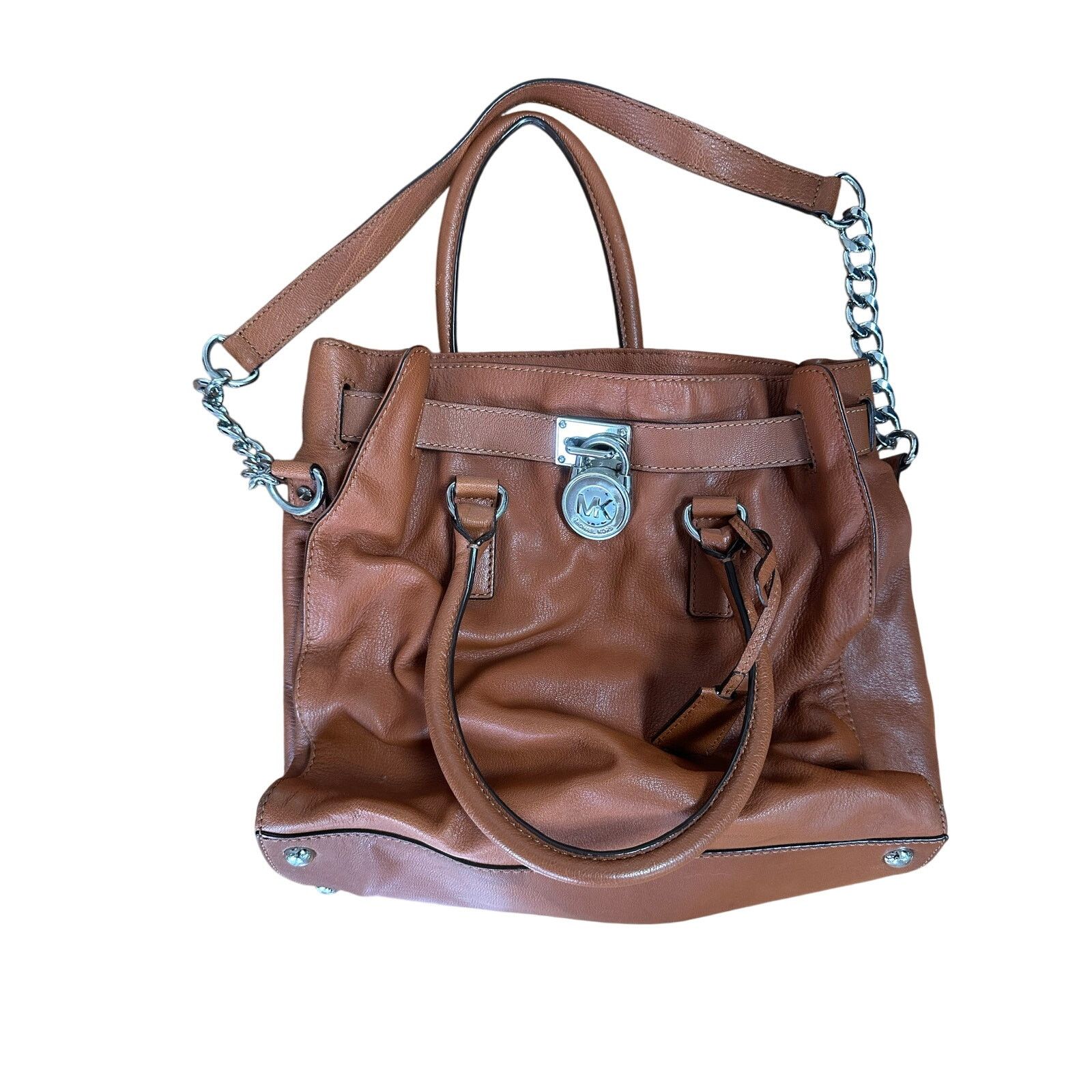 Michael Kors Michael Kors Hamilton Satchel tan leather Size ONE SIZE - 1 Thumbnail