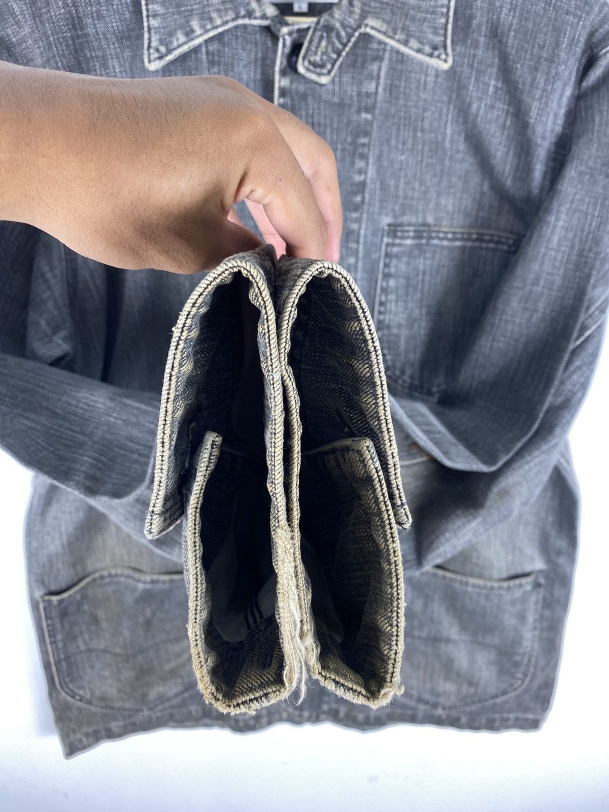 United Arrows Vintage Y2K Denim Chore Jacket Workwear Style Button Up Size US L / EU 52-54 / 3 - 8 Thumbnail