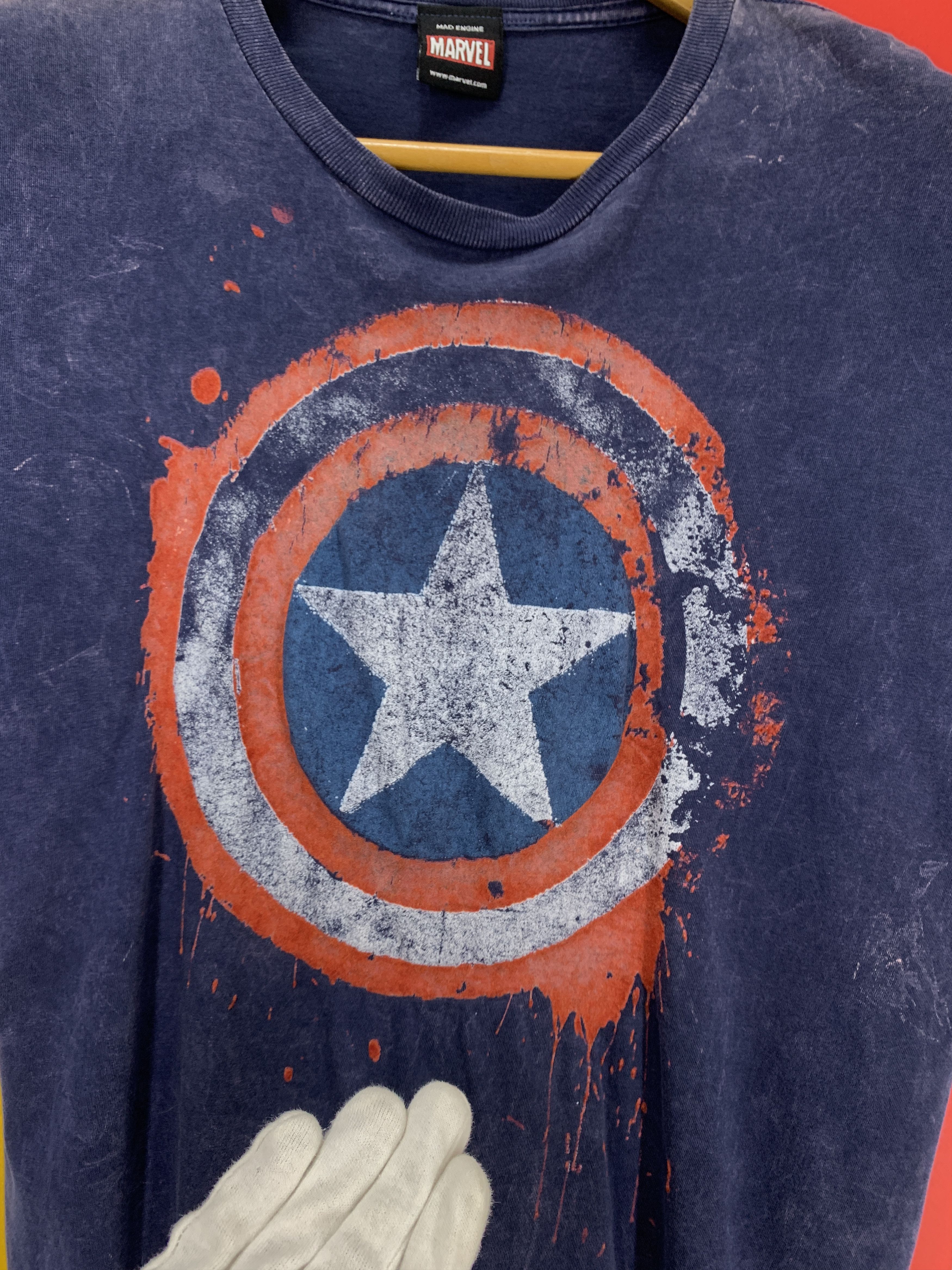 Marvel Comics MARVEL CAPTAIN AMERICA Crew Neck T Shirt #2222/22 Size US S / EU 44-46 / 1 - 3 Thumbnail