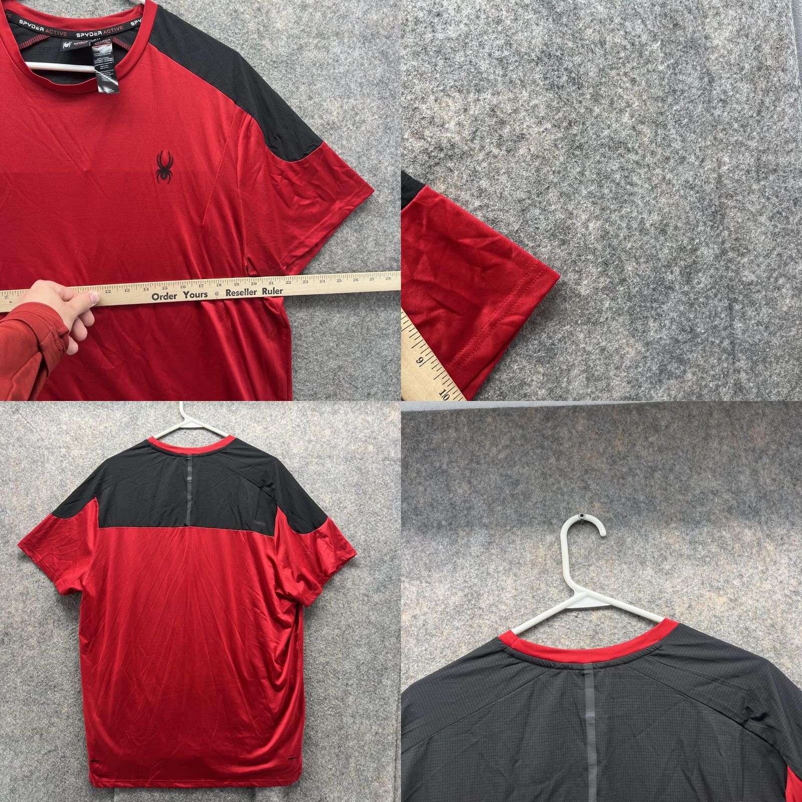 Spyder Spyder Shirt Men XL Red Athletic Tee Training Active Polyester Crew Neck Short Sleeve T-Shirt Size US XL / EU 56 / 4 - 8 Thumbnail
