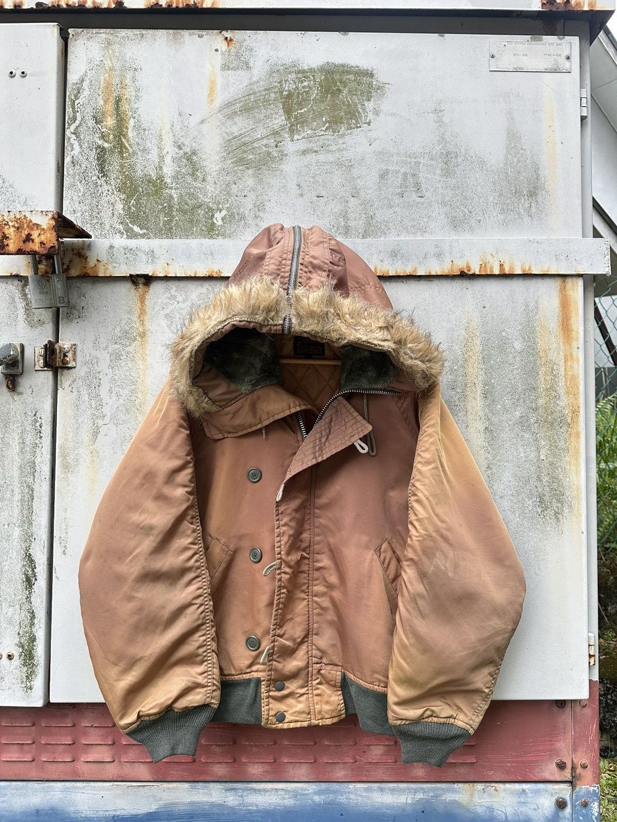 Vintage 👹Vintage THRASHED Faded N-2B Bomber Jacket Size US L / EU 52-54 / 3 - 3 Thumbnail