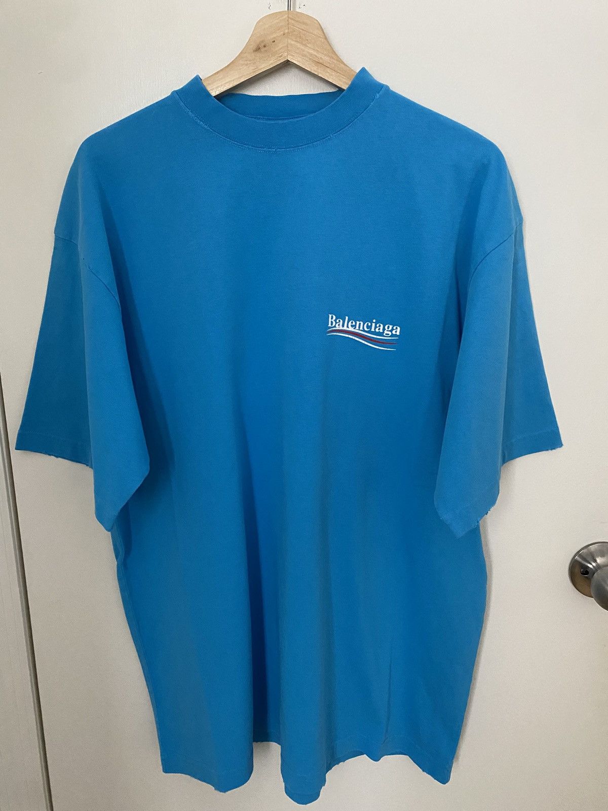 Baby Blue Balenciaga Bernie Tee