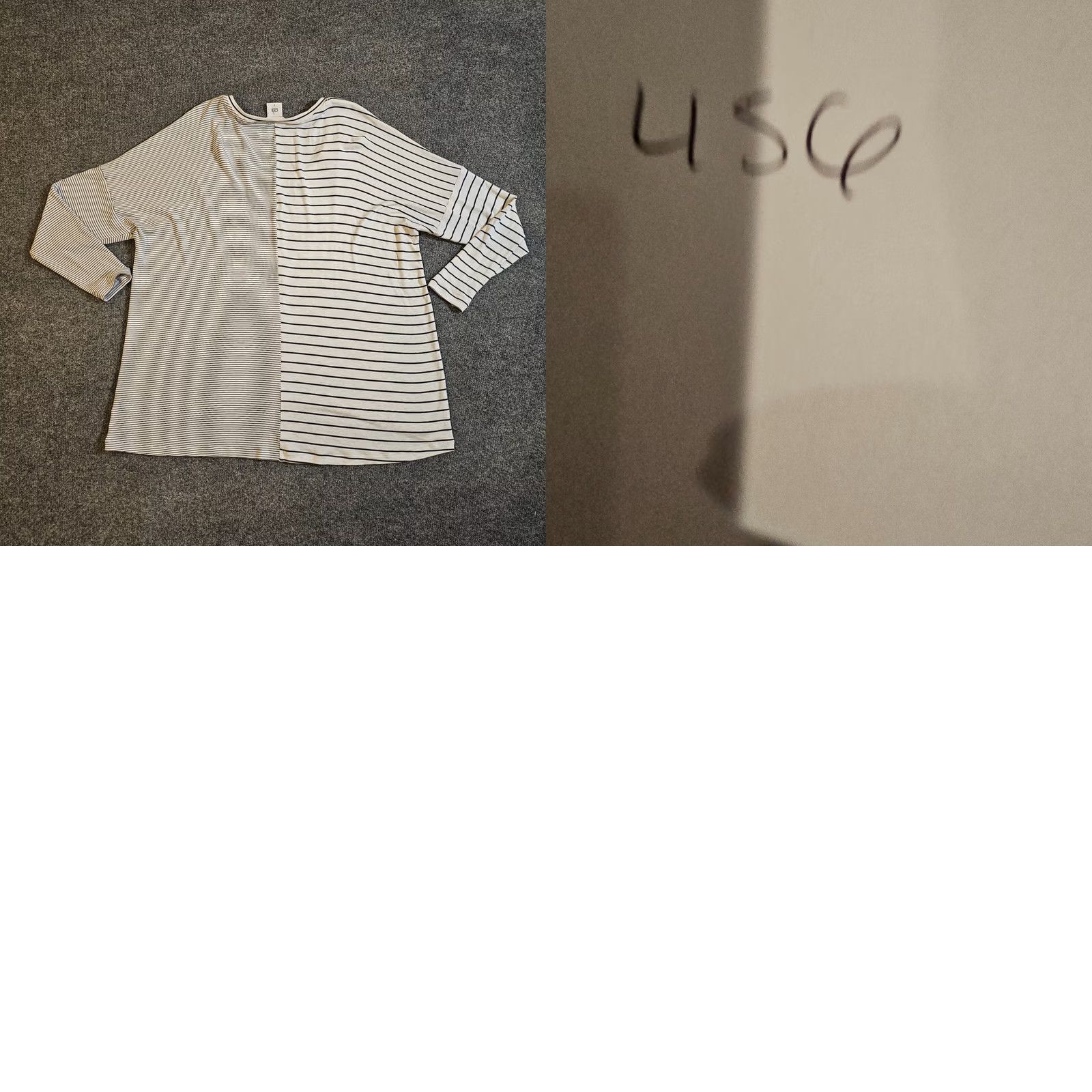 Vintage CAbi Top Shirt Womens Large White Black Striped Stretch Long Sleeve Boxy Casual Size L / US 10 / IT 46 - 8 Thumbnail