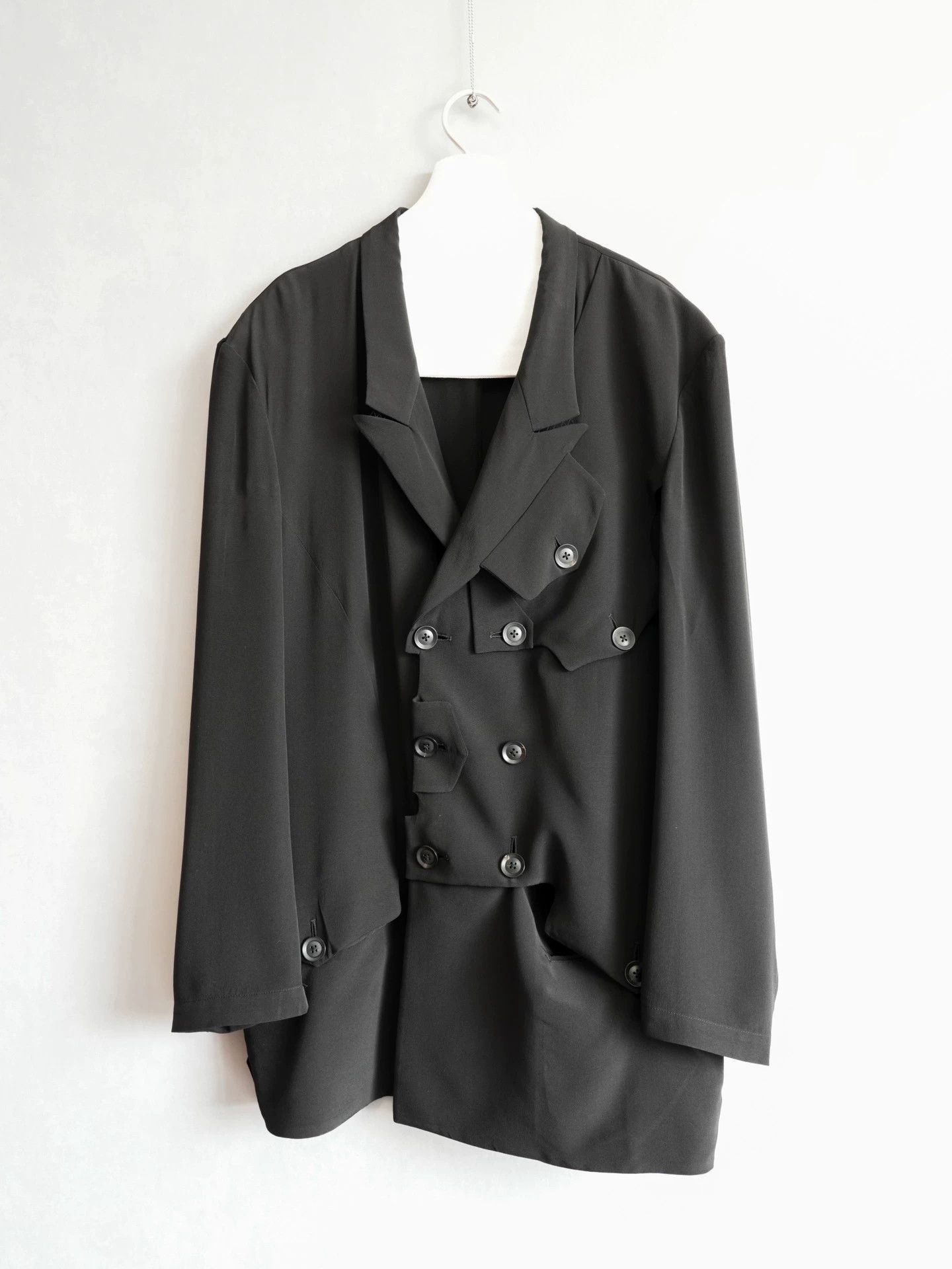 Yohji Yamamoto Yohji Yamamoto 20SS Deconstructed Silk Show Jacket Size 4 Size US XL / EU 56 / 4 - 1 Thumbnail