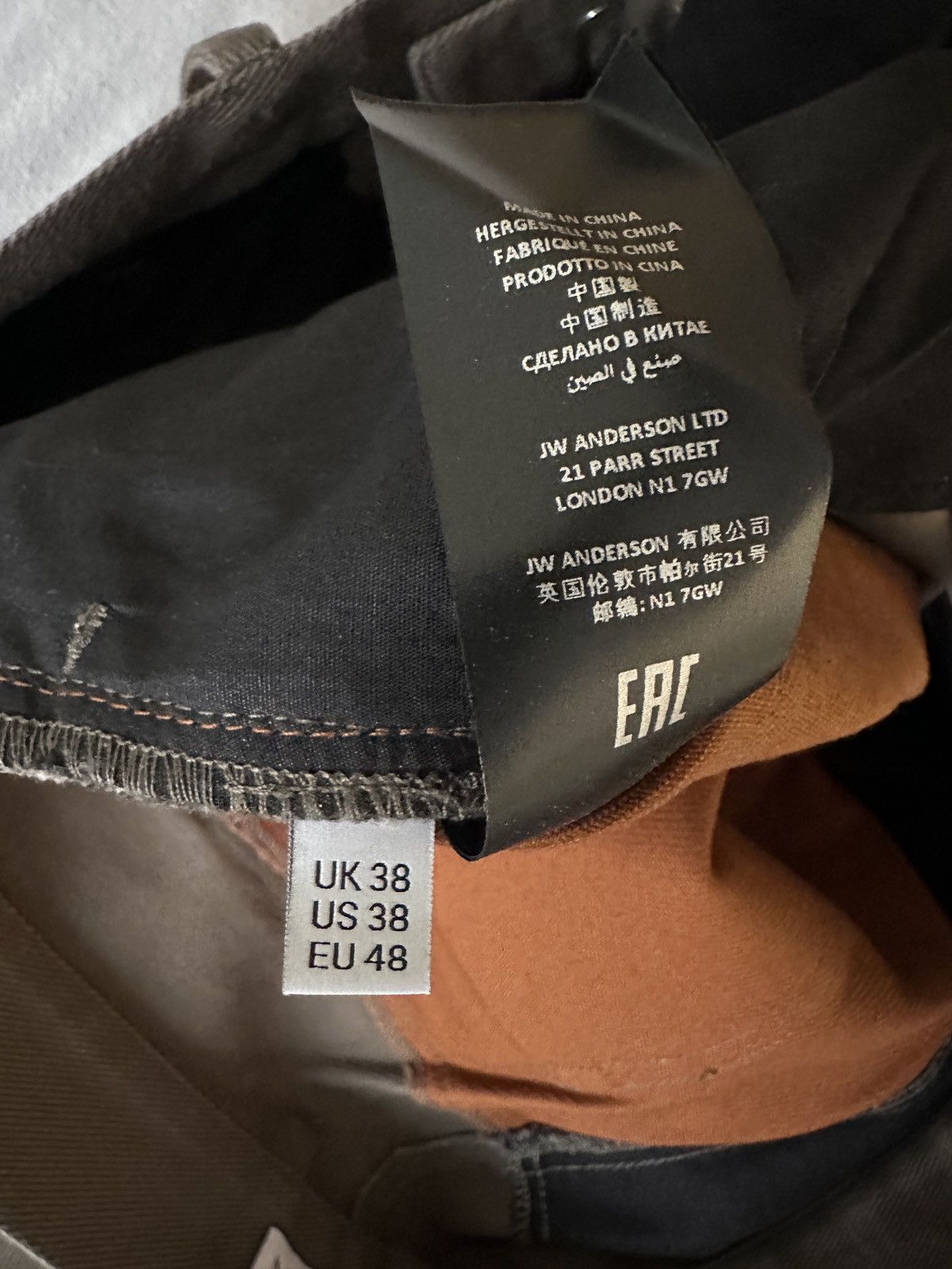 JW Anderson J.W. Anderson Khaki Patchwork Fatigue Trousers Size US 38 / EU 54 - 2 Thumbnail
