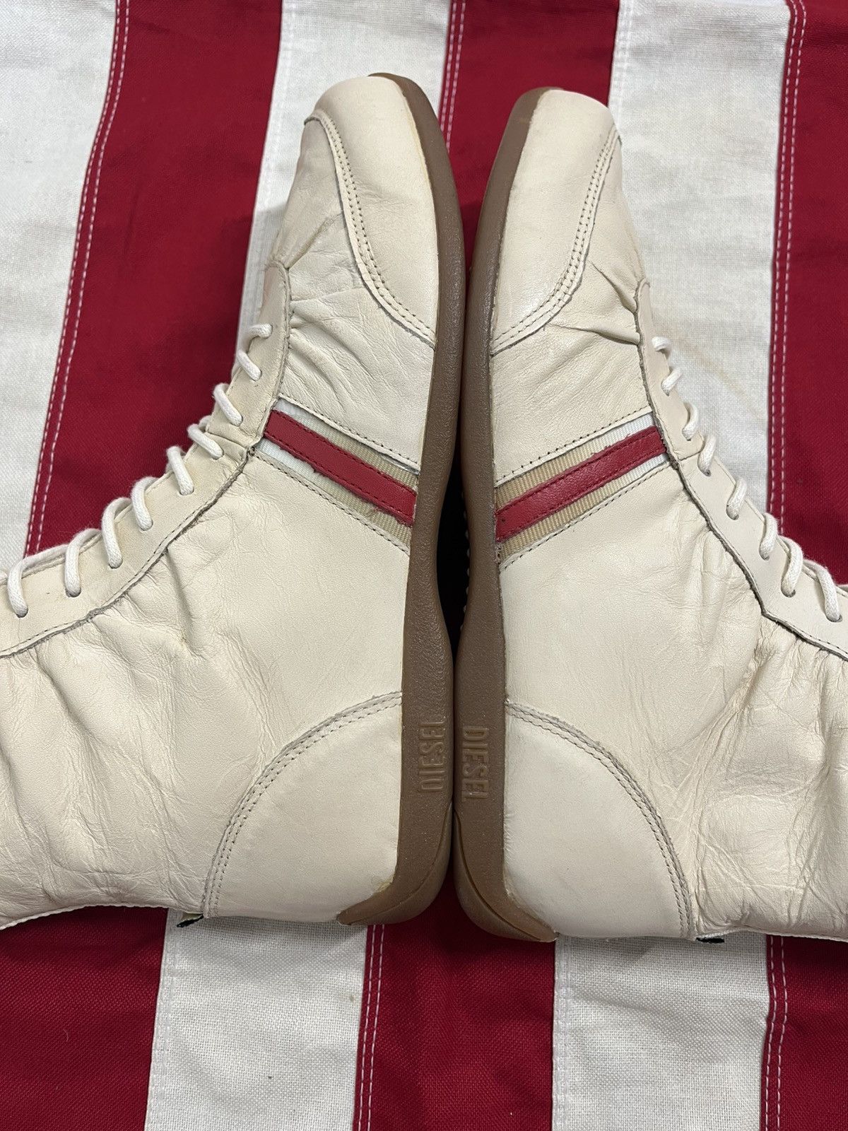 Diesel Archive Diesel wrestling/boxing boots in leather, dark cream Size US 8 / IT 38 - 2 Thumbnail