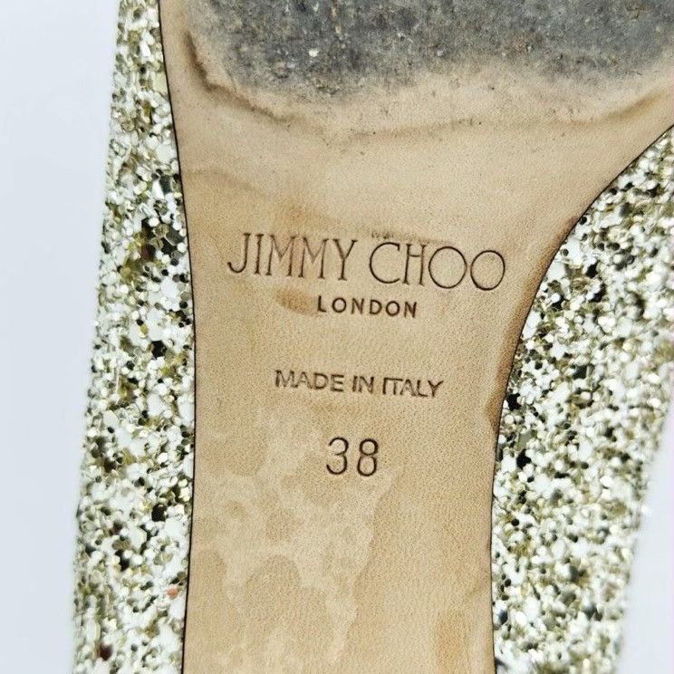 Jimmy Choo Jimmy Choo Romy 60 glittered leather pump Size US 8 / IT 38 - 6 Thumbnail