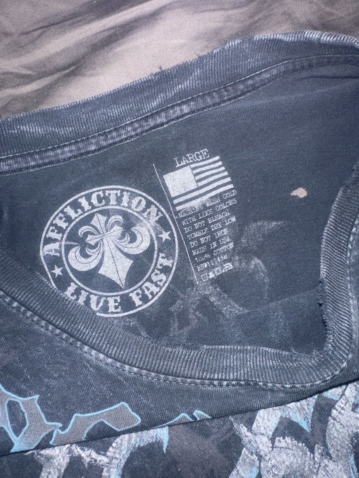 Affliction × Vintage Affliction Cyber Tribal Y2K Tee Size US L / EU 52-54 / 3 - 3 Thumbnail
