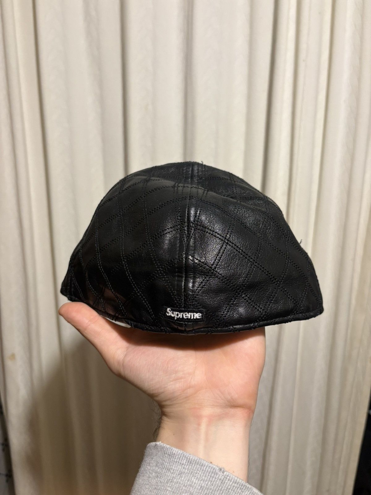 New Era × Supreme 2006 Supreme LA Quilted Leather New Era Fitted (Size 7 5/8) Size ONE SIZE - 8 Thumbnail