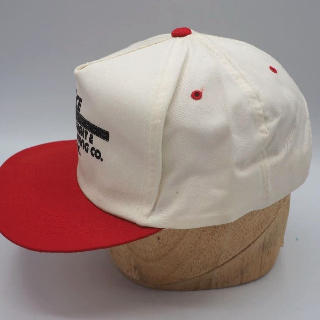 Vintage VINTAGE Snapback Trucker Farmer Hat Cap Ace Asphalt & Paving Hat Adjustable White 1980s Mens Size ONE SIZE - 2 Thumbnail
