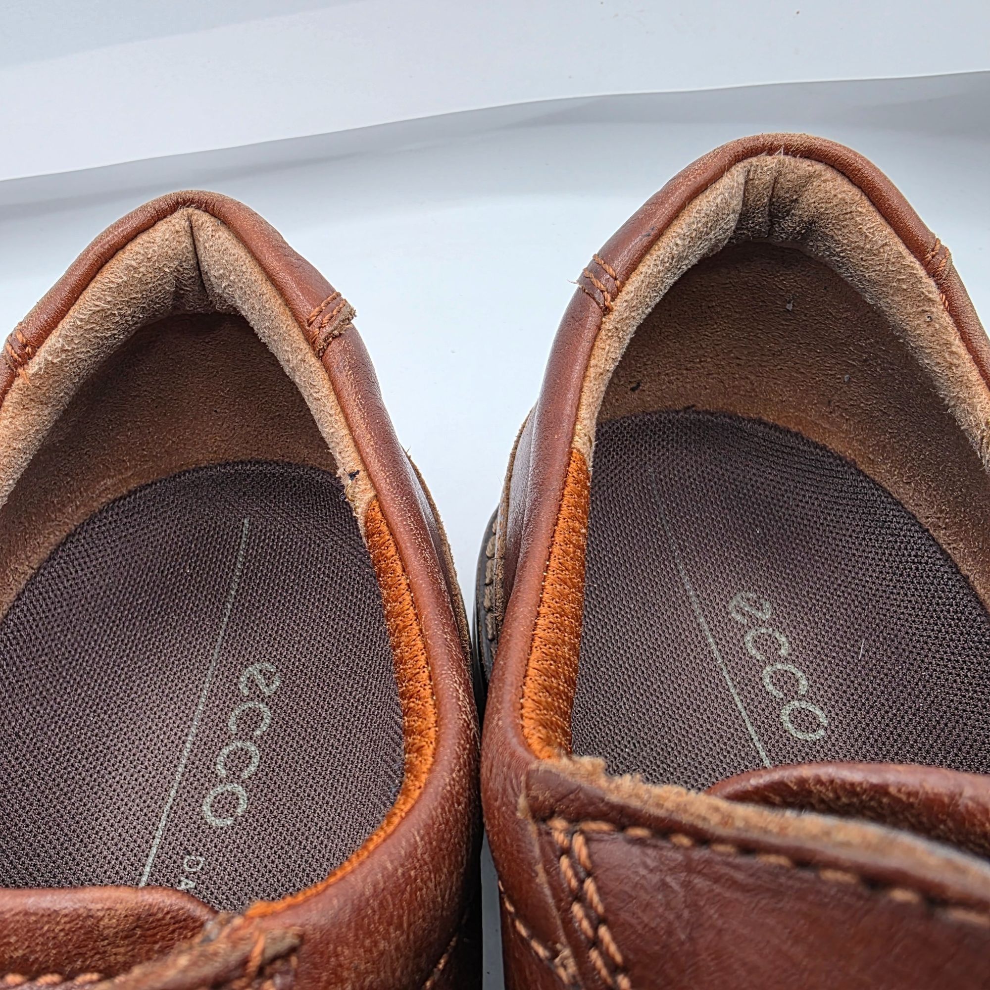 Ecco Ecco Brown Leather Mens Dress Shoes Size 11 Lace Up Comforta Size US 11 / EU 44 - 6 Thumbnail