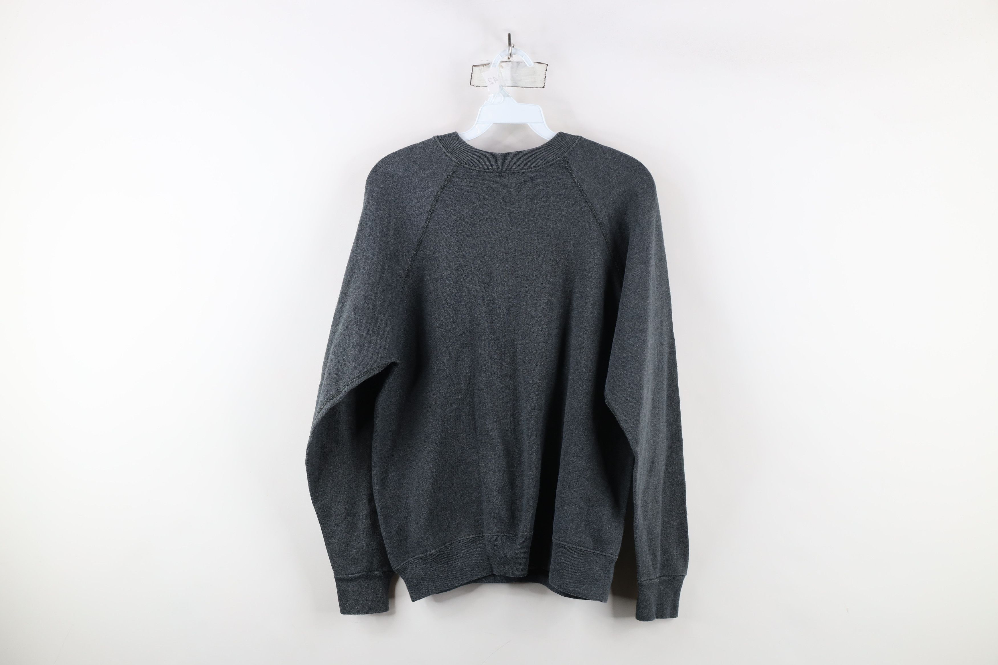 Vintage Vintage 70s 80s Streetwear Blank Raglan Sweatshirt Gray USA Size L / US 10 / IT 46 - 11 Thumbnail
