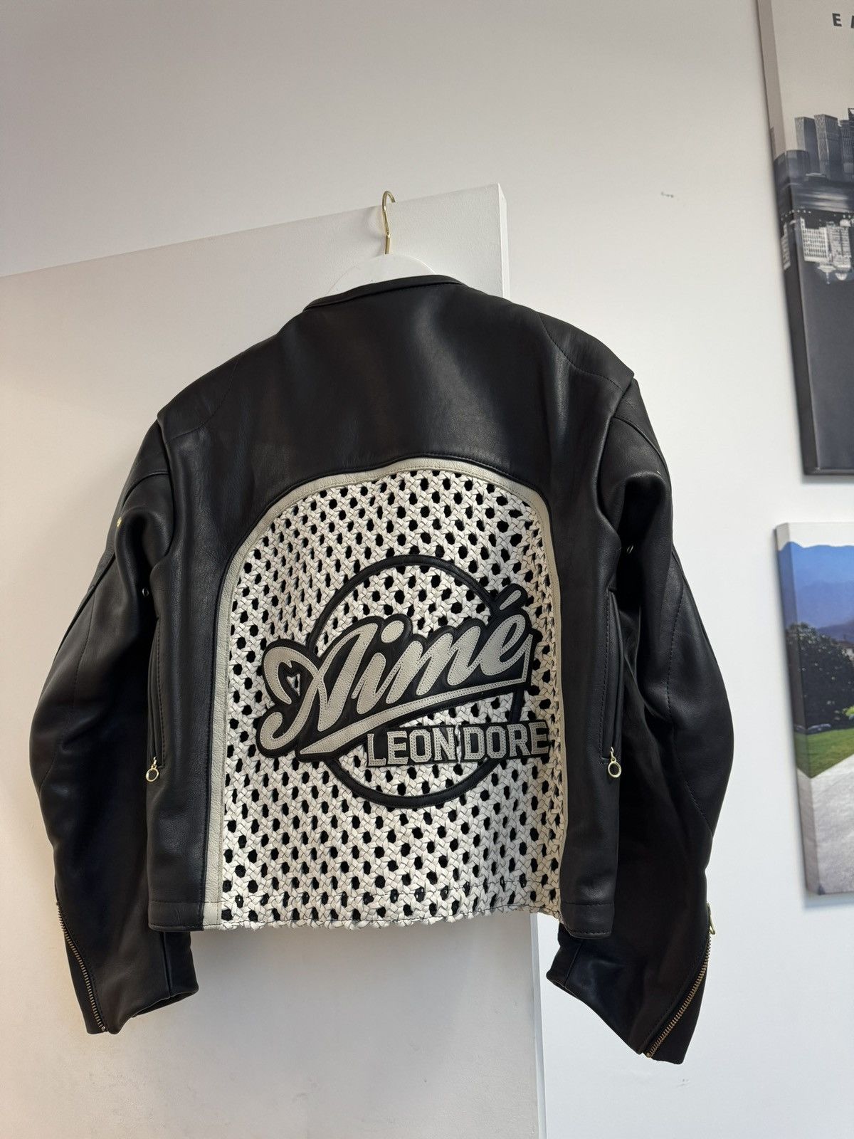 Aime Leon Dore ALD Vanson Raffia Leather Jacket Size US S / EU 44-46 / 1 - 2 Thumbnail