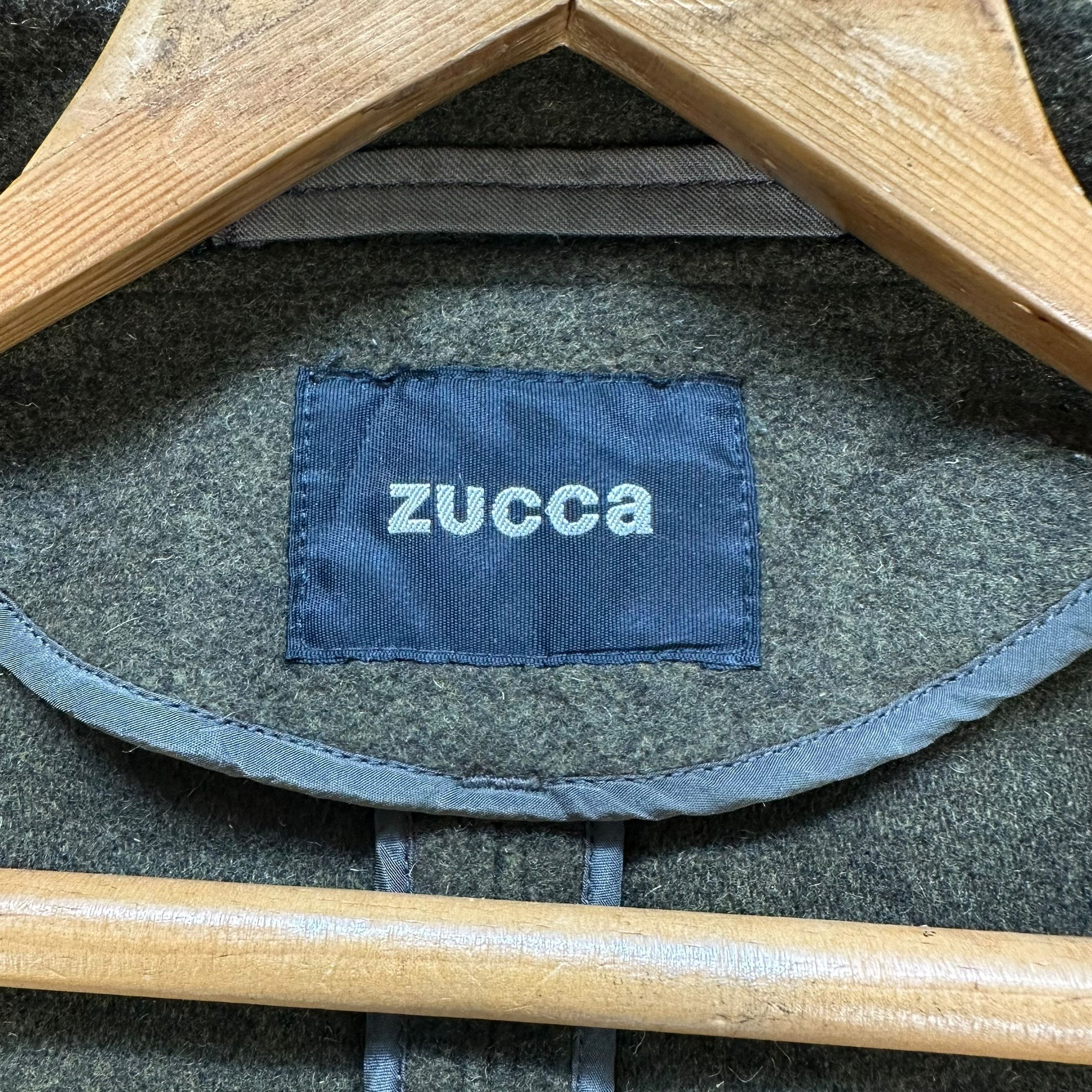 Zucca ZUCCA Mosh Green Wool Hooded Coat Jacket #A61-1399 Size US S / EU 44-46 / 1 - 8 Thumbnail