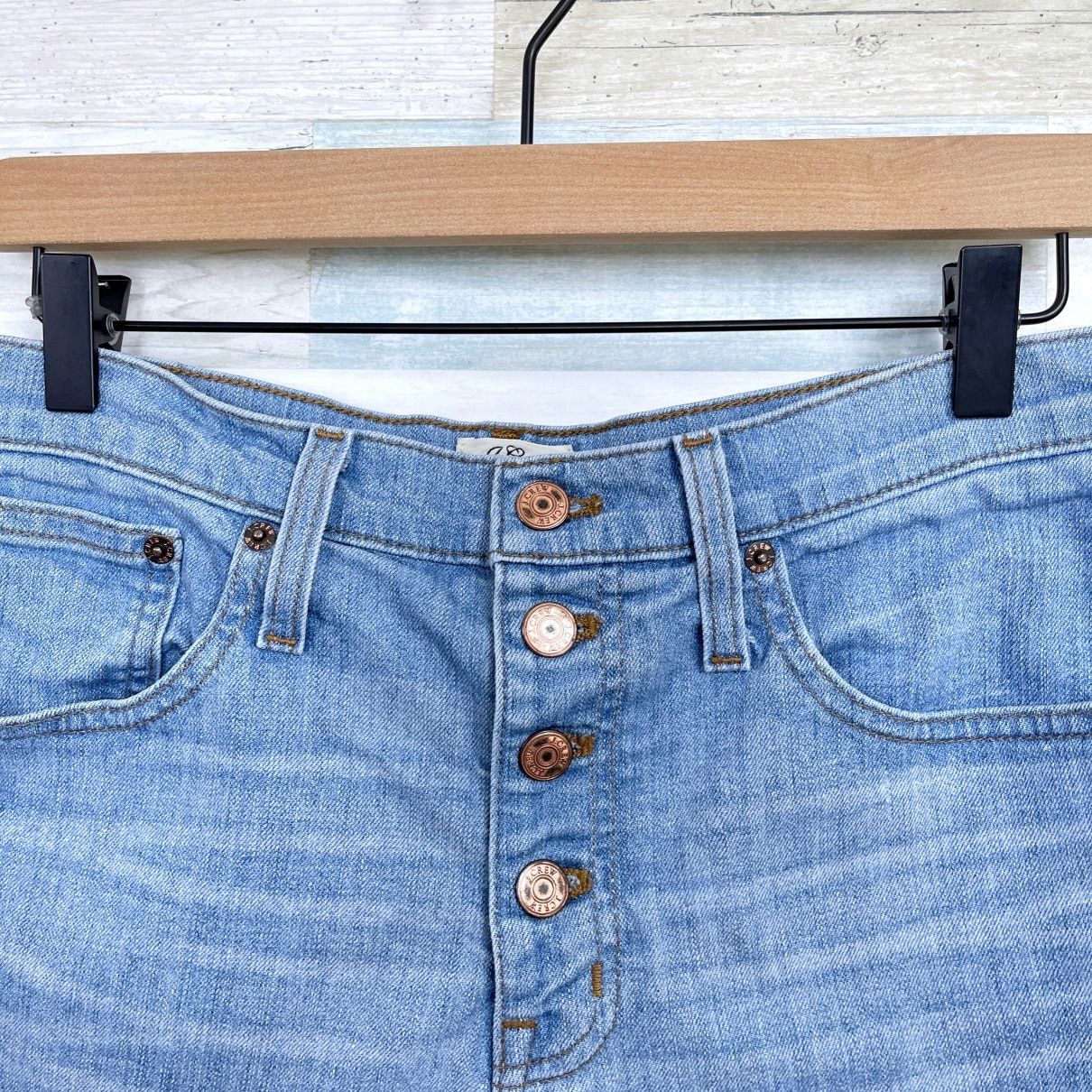 J.Crew J Crew Denim Button Fly Cut Off Denim Shorts Womens 27 Size 27" / US 4 / IT 40 - 2 Thumbnail