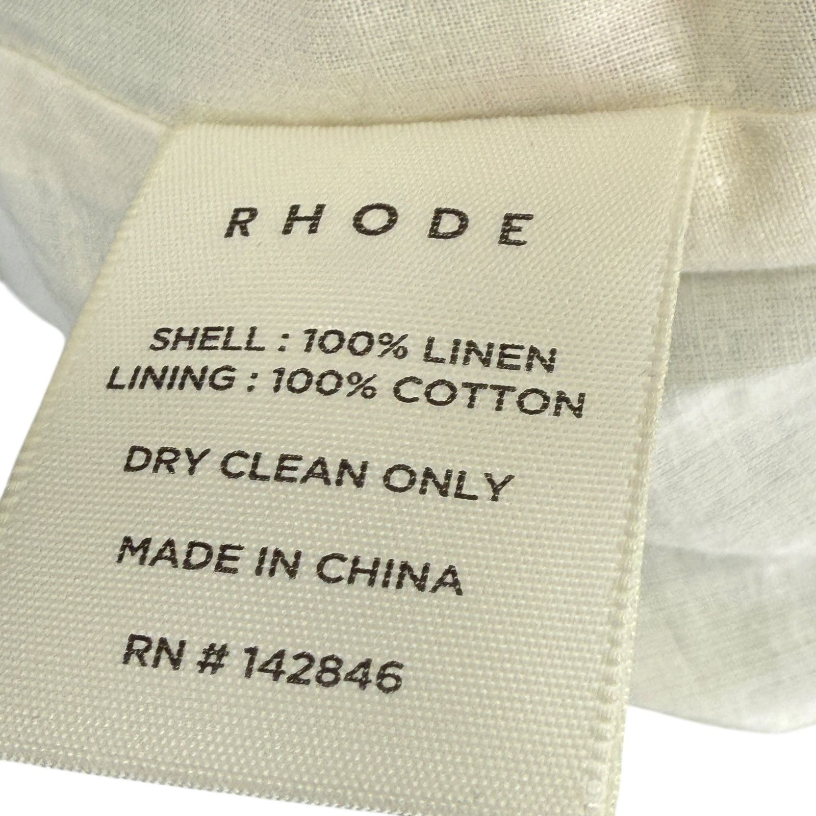 RHODE Rhode Mariana Dress Blue Psychedelic Flower Linen 14 NWT Size XL / US 12-14 / IT 48-50 - 9 Thumbnail
